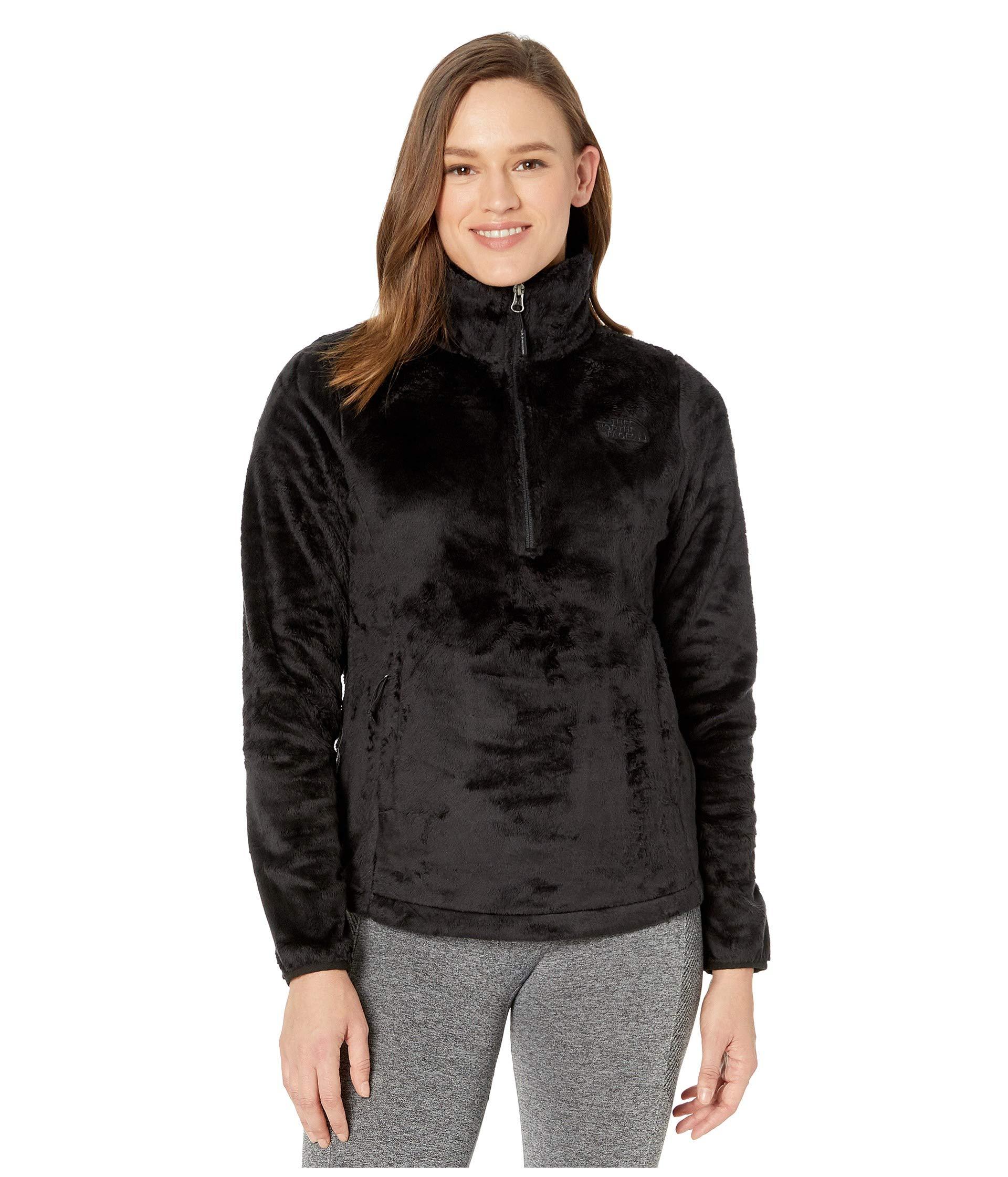 The North Face Synthetic Osito 1/4 Zip Pullover in Black - Lyst
