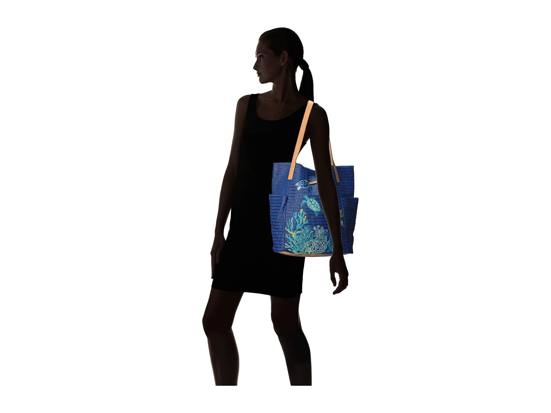 vera bradley north south straw beach tote