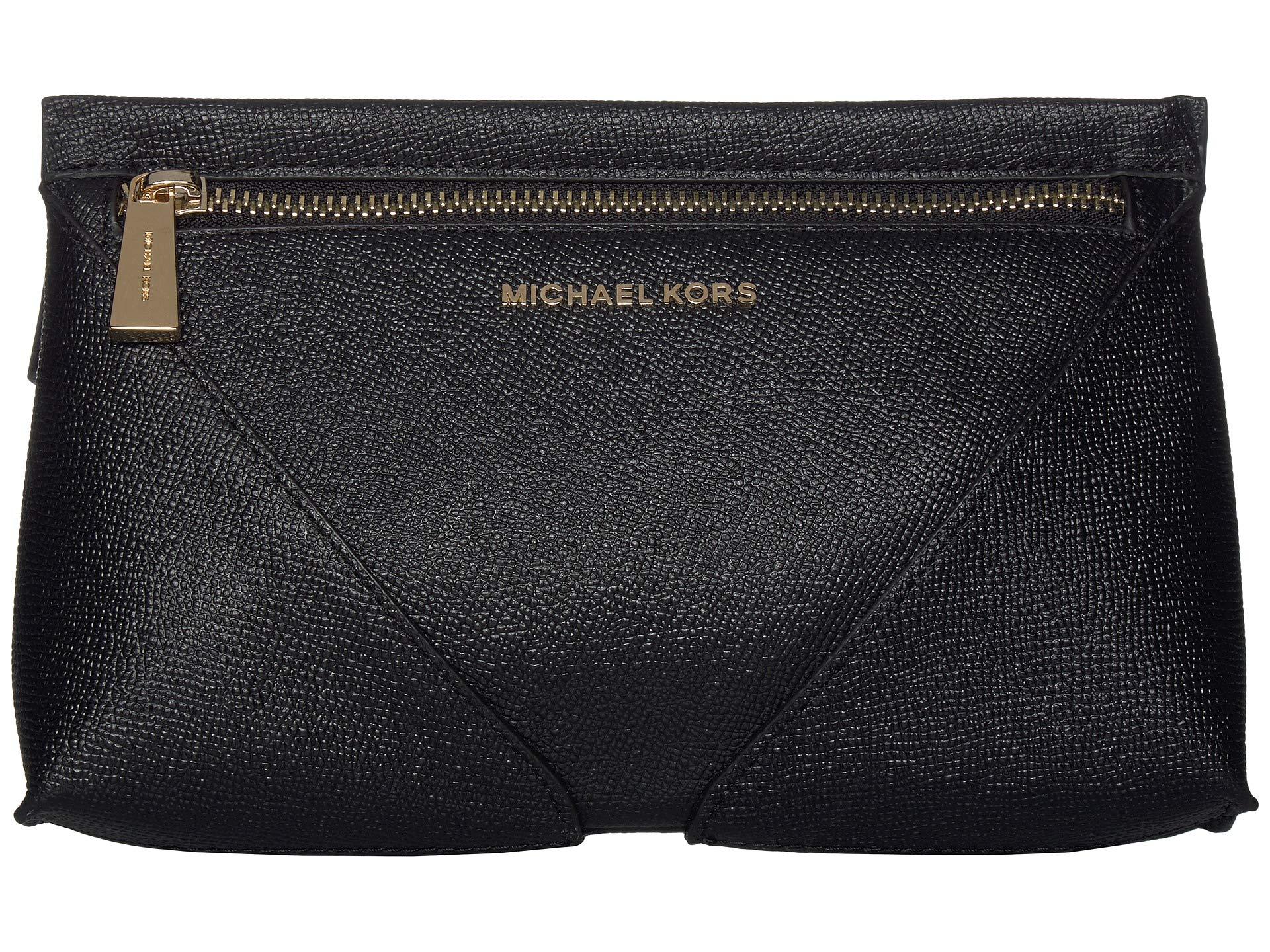 MICHAEL Michael Kors Leather Saffiano Belt Bag in Black - Lyst
