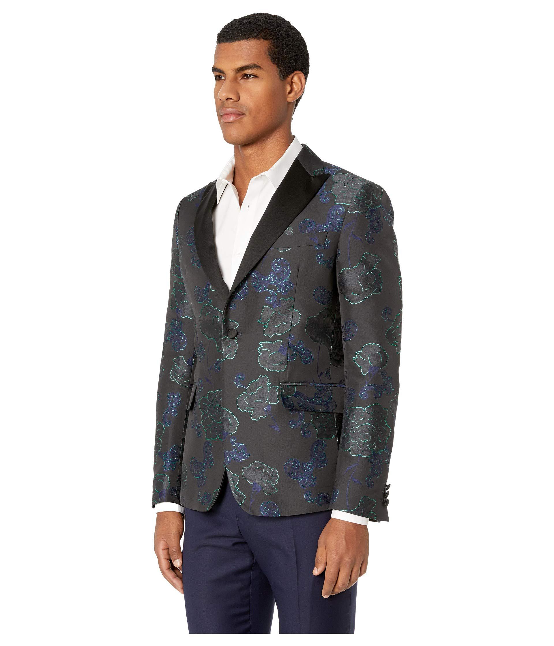 Versace Synthetic Brocade Tuxedo Jacket (blue Navy/grey/green) Coat for ...