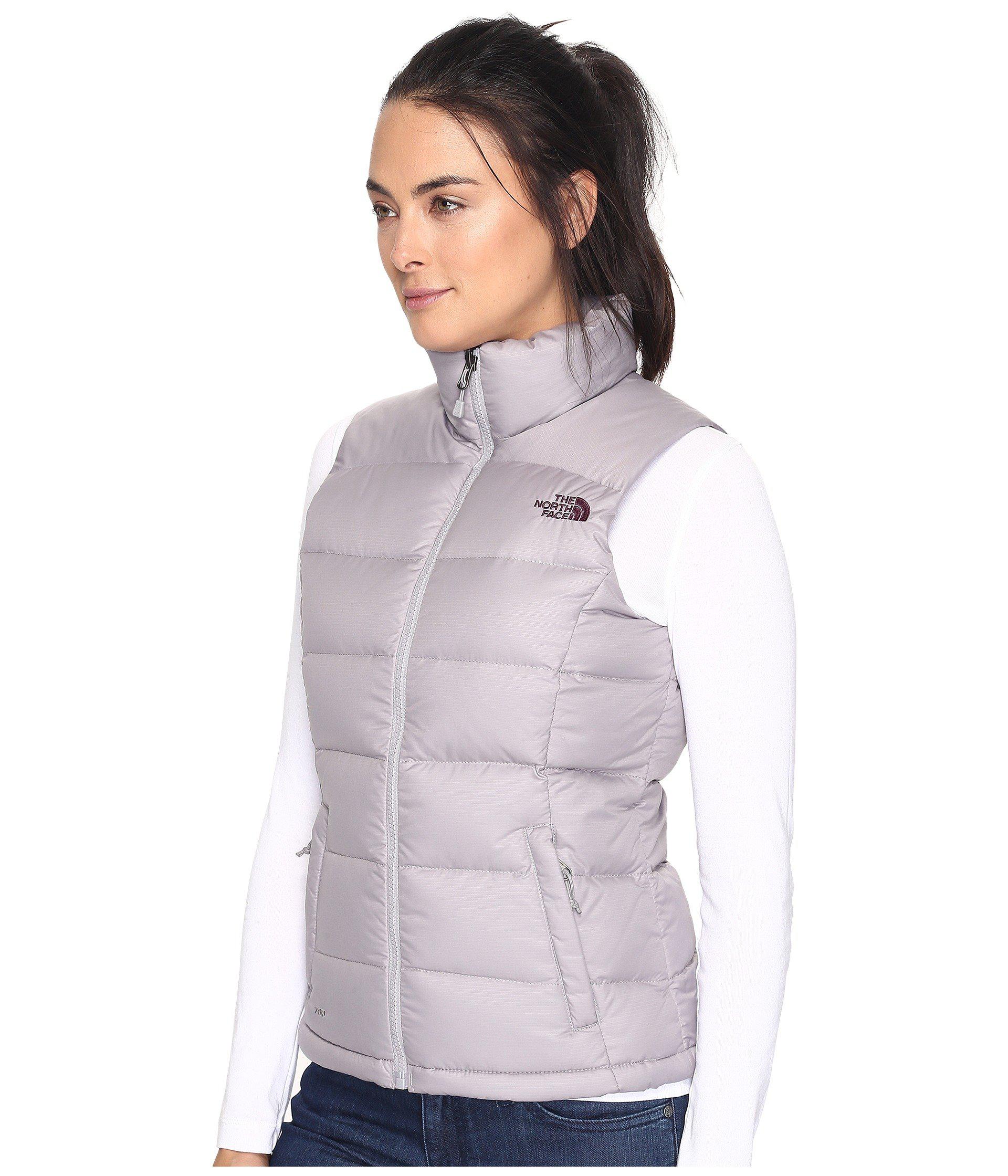 north face silver vest