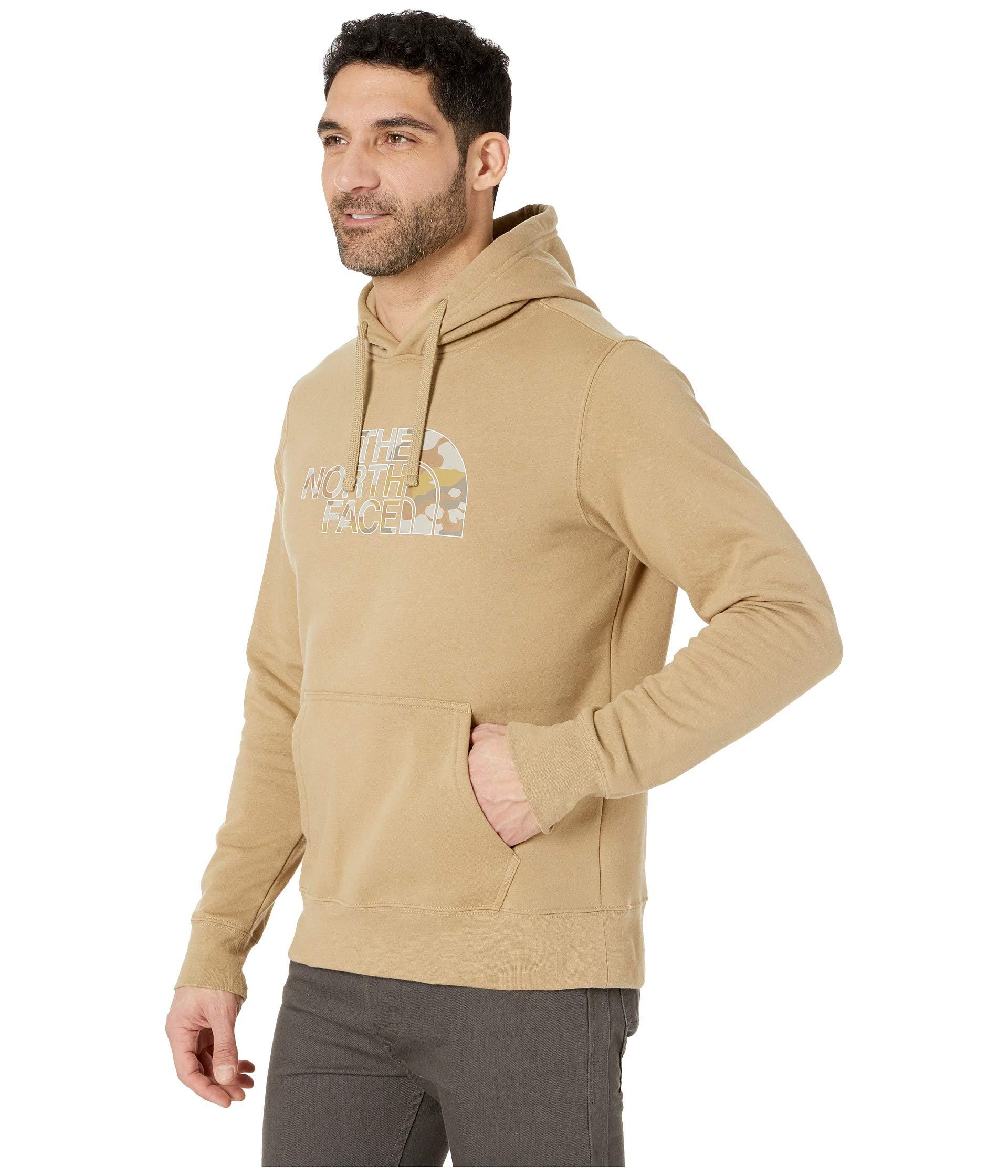 tan north face sweatshirt