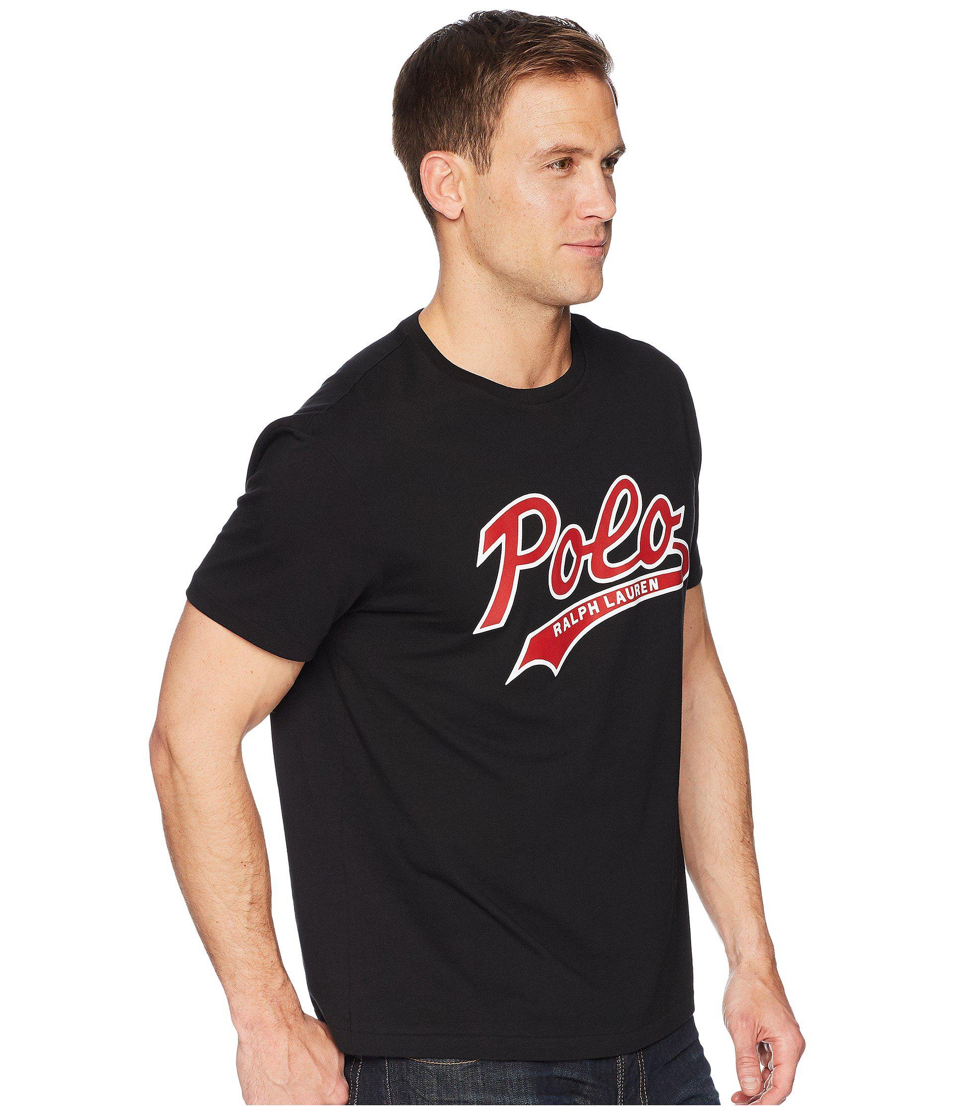 Polo Ralph Lauren Print Shop Script Logo Tee (black) Men's T Shirt for Men  | Lyst