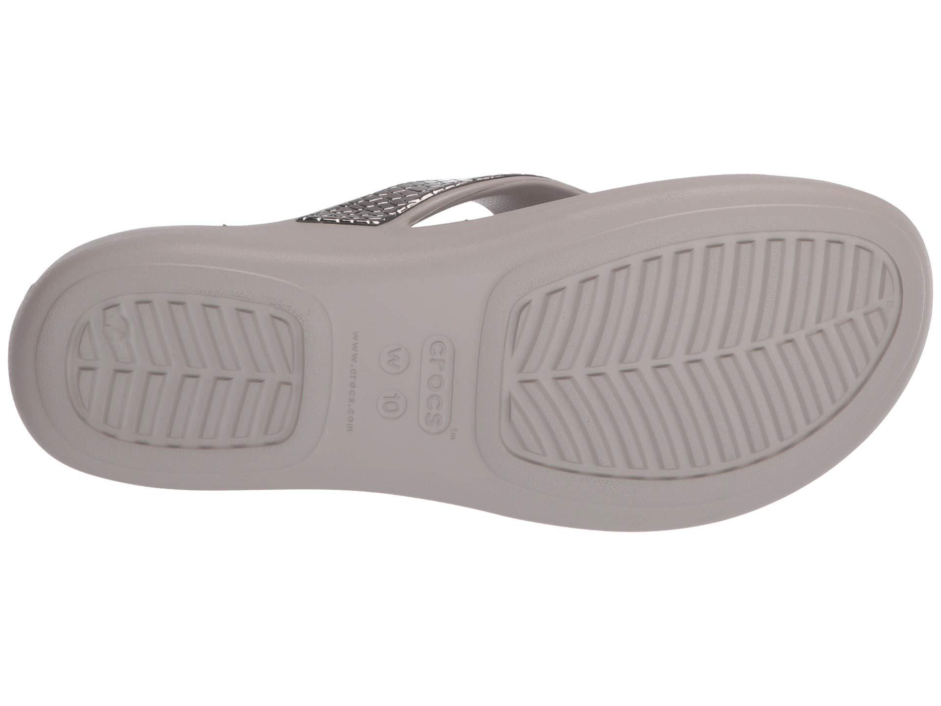 Crocs Monterey Metallic Wedge Flip Sandale cale Femme