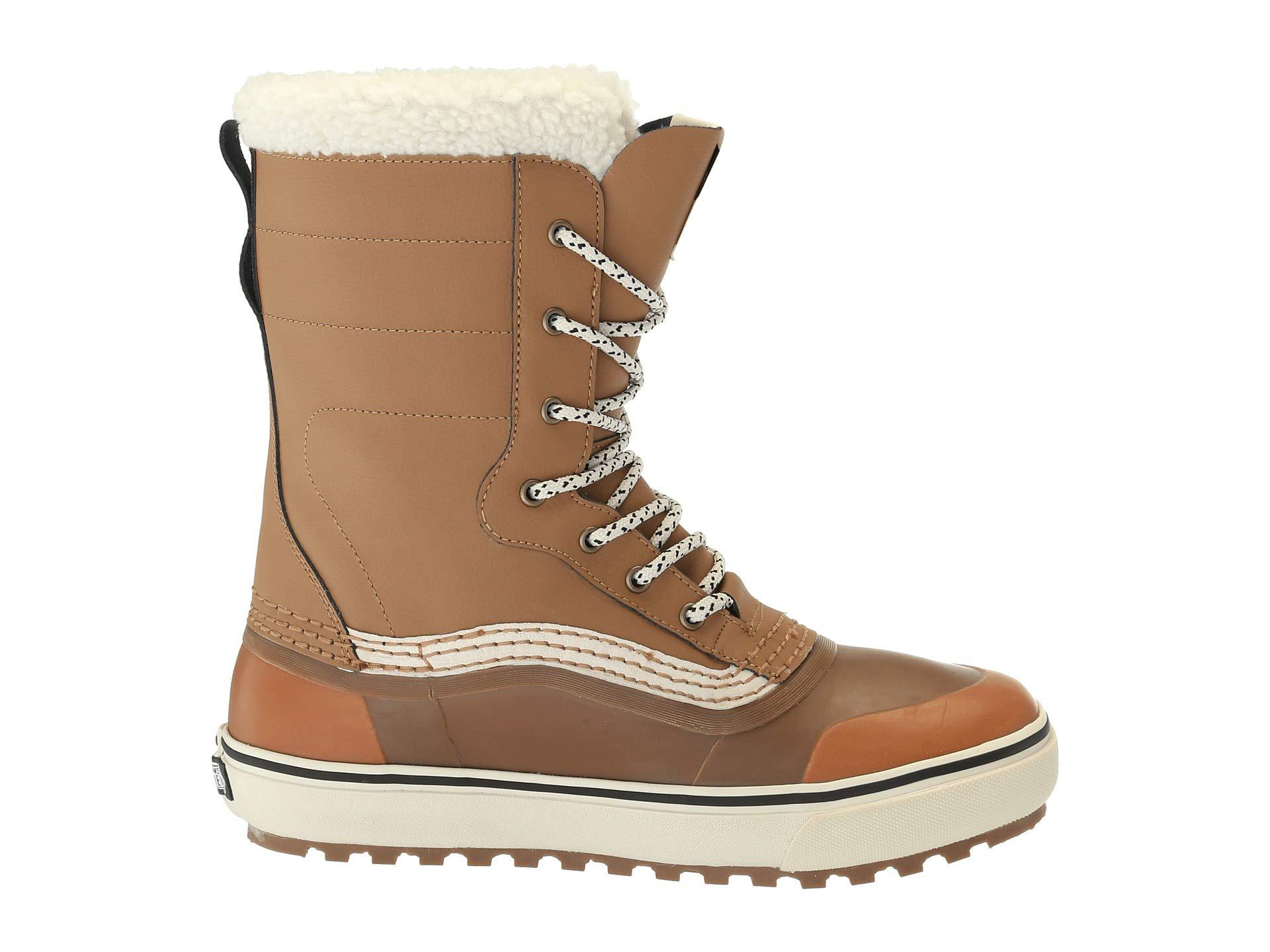 Vans Leather Standardtm Snow Boot '18 in Brown/White (Brown) for Men Lyst