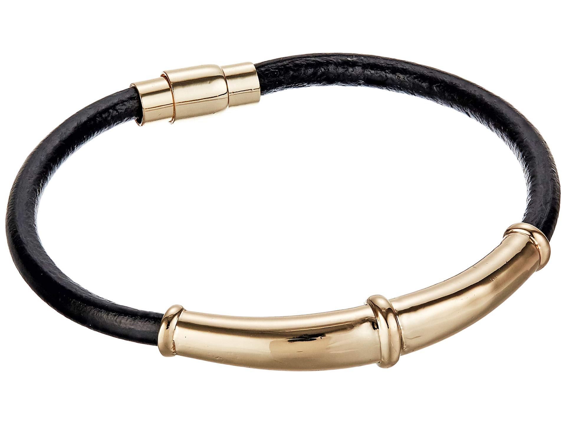 Lauren by Ralph Lauren Leather Bangle Bracelet in Black Lyst