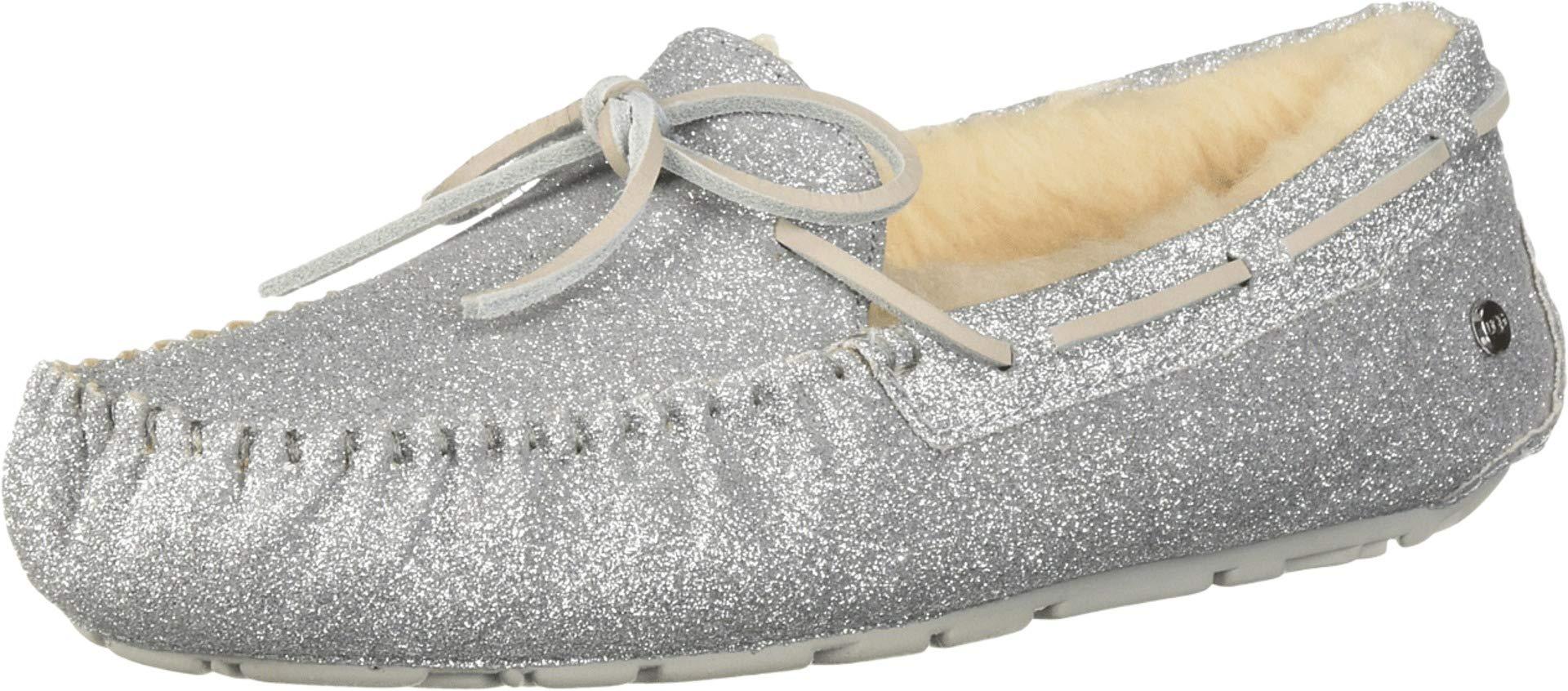 silver sparkly ugg slippers