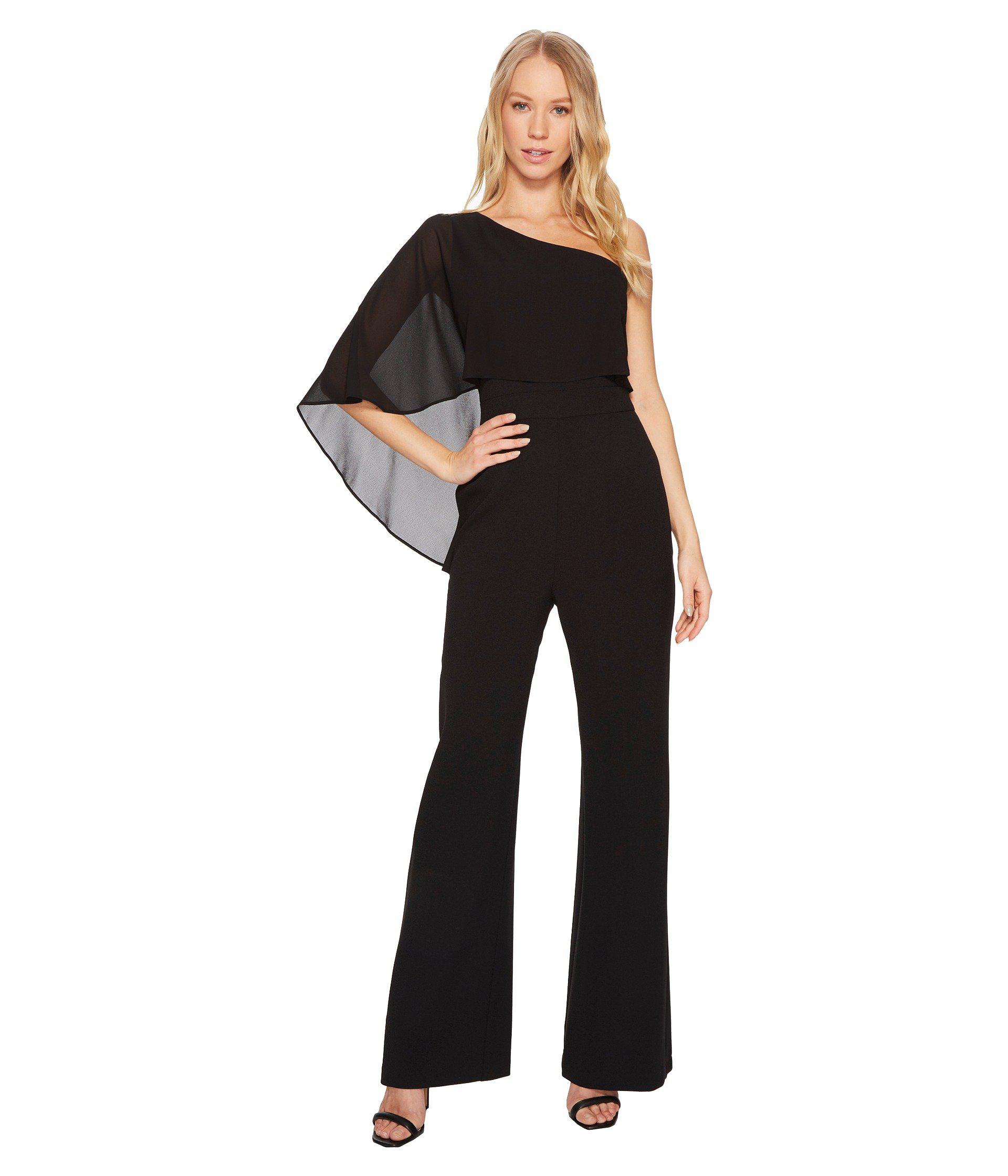 black chiffon overlay jumpsuit