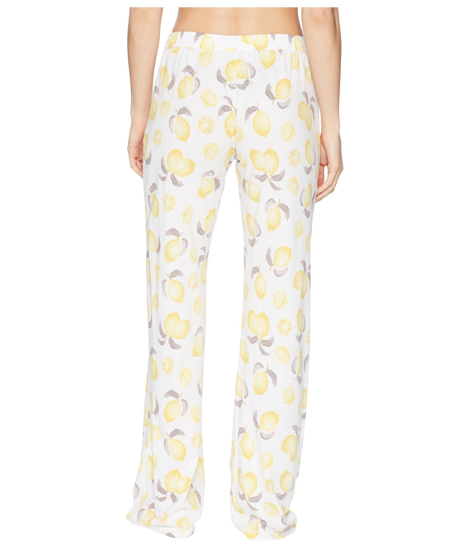Pj Salvage Cotton Playful Prints Lemon Pants in Ivory ...