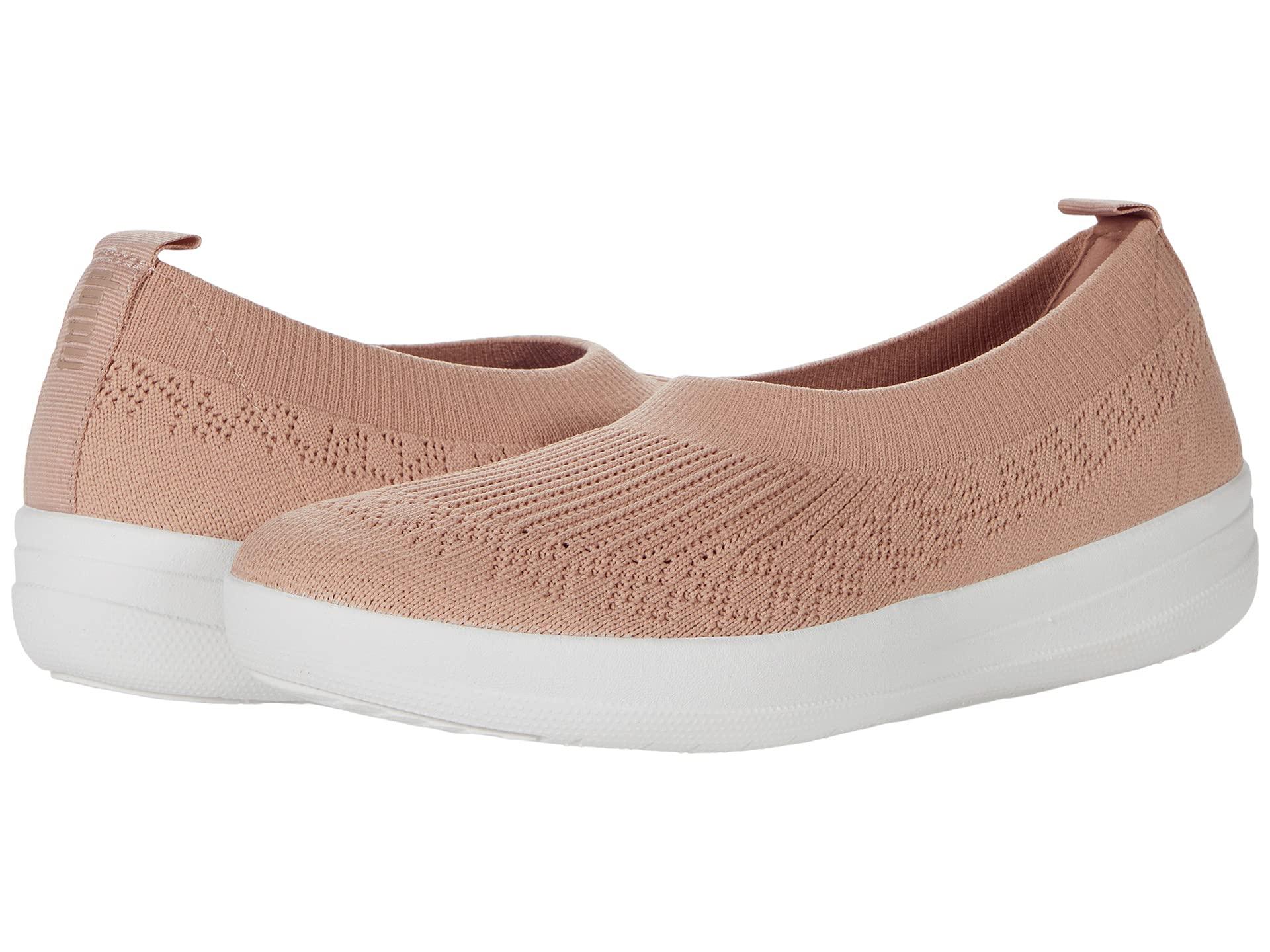 Fitflop Synthetic Uberknit Slip-on Ballerina in Beige (White) | Lyst