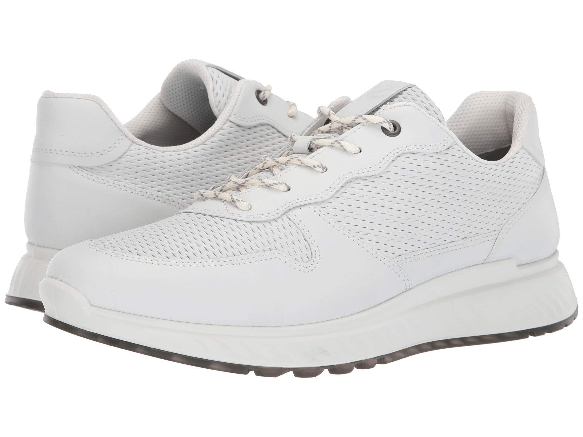 Ecco Leather St1 Perforated Sneaker in White for Men - Lyst
