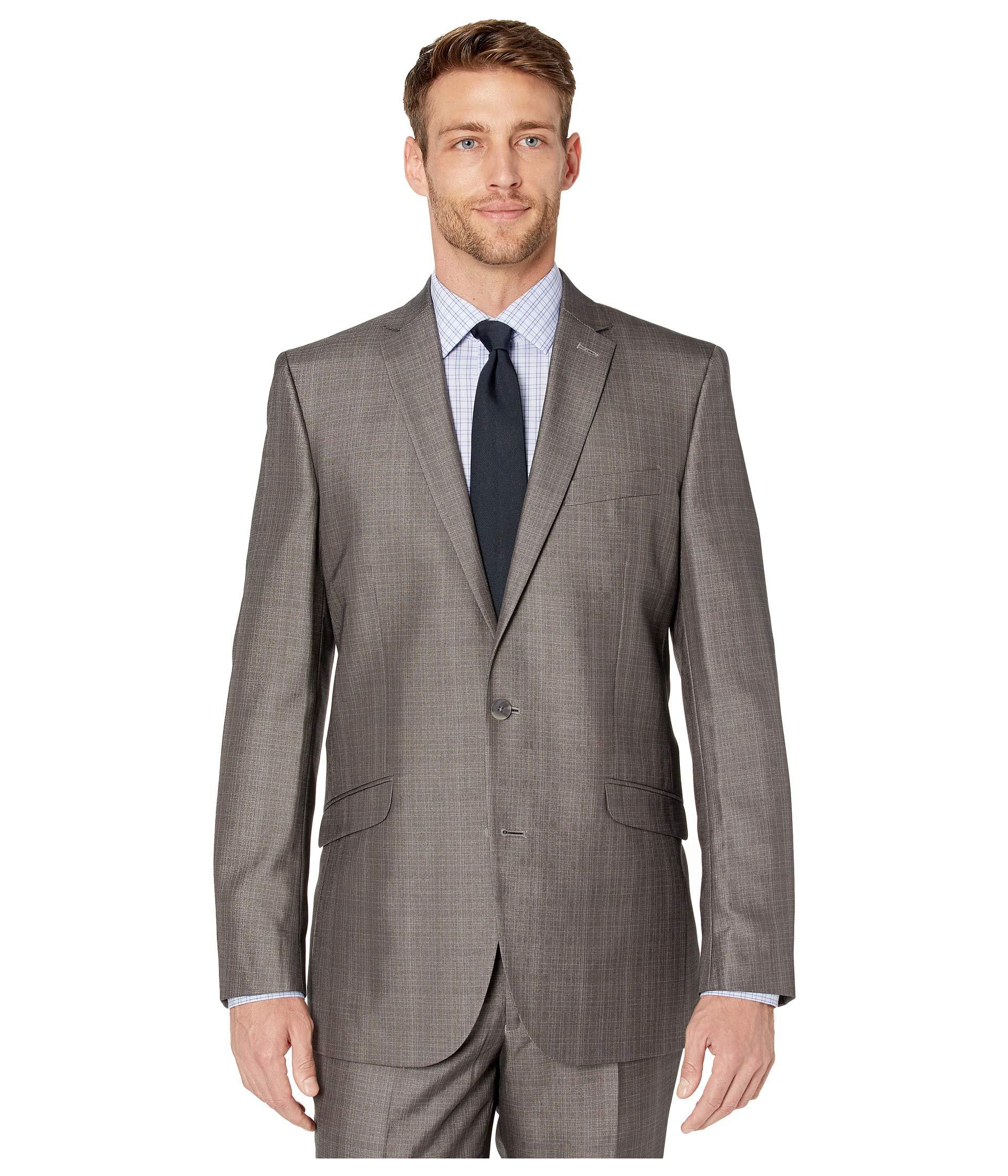 Kenneth Cole Reaction Synthetic Gunmetal 32 Finished Bottom Suit in ...