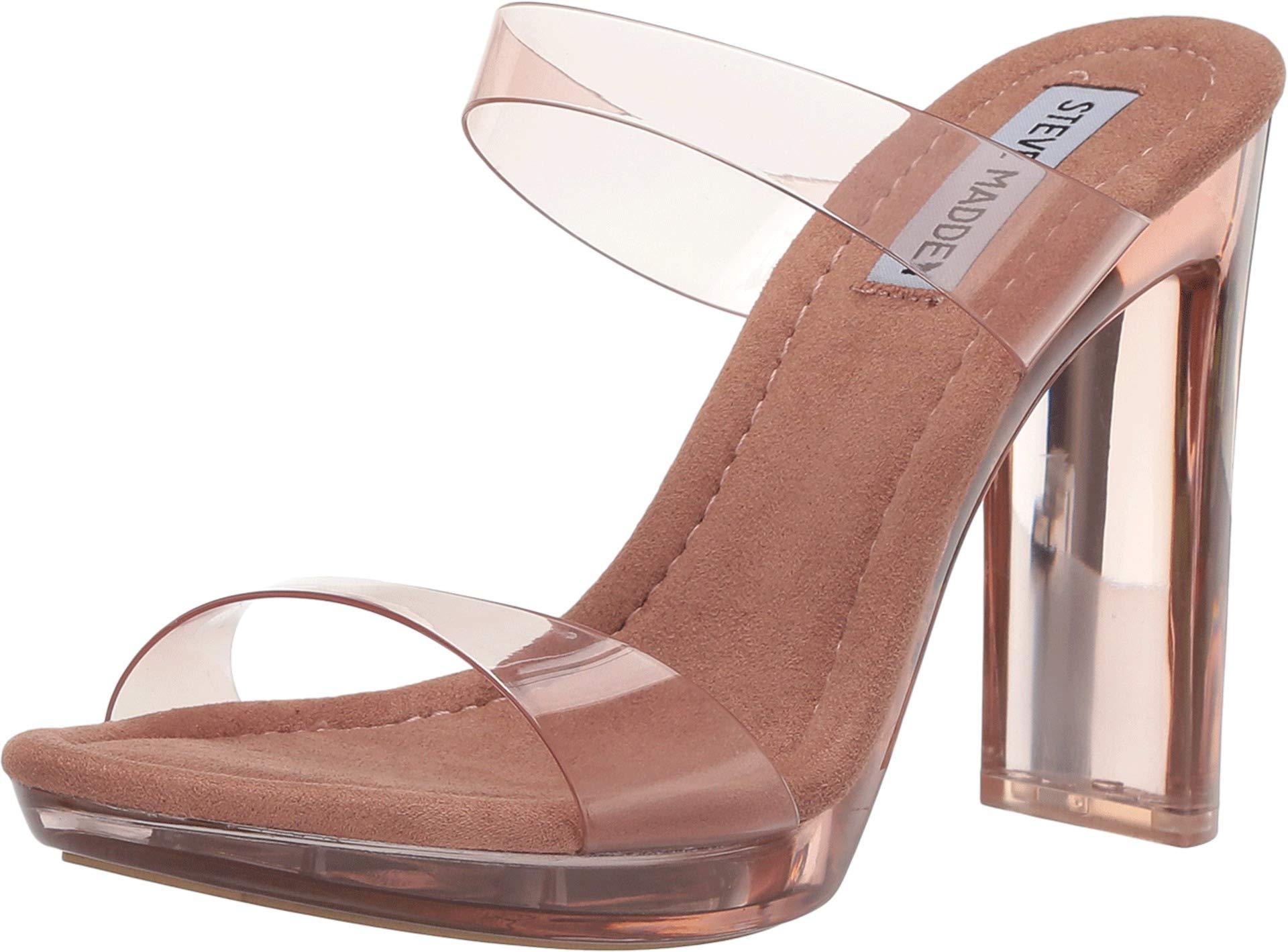 Steve Madden Synthetic Glassy Heeled Sandal in Tan (Brown) - Save 61% - Lyst
