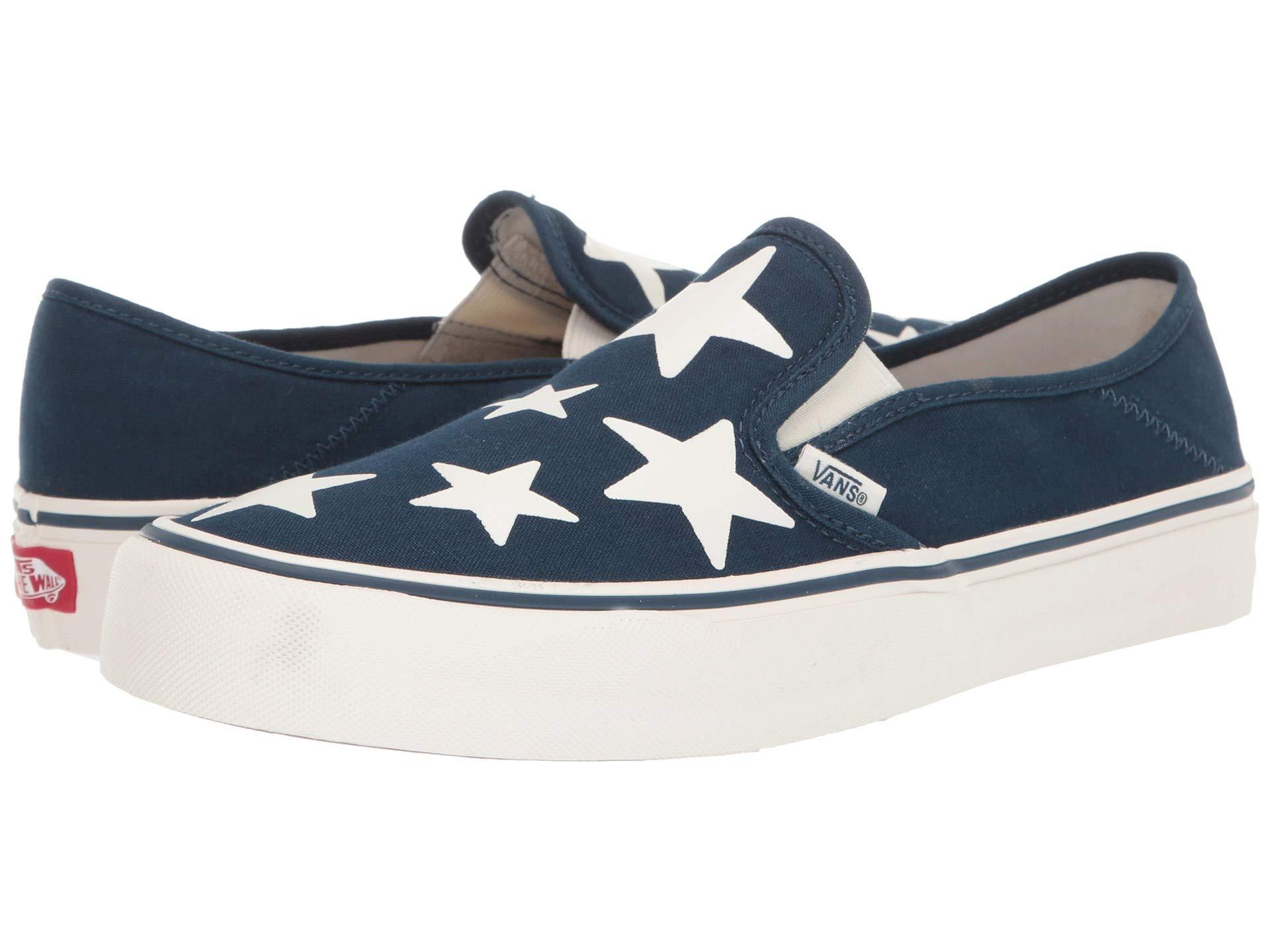 vans slip on stars