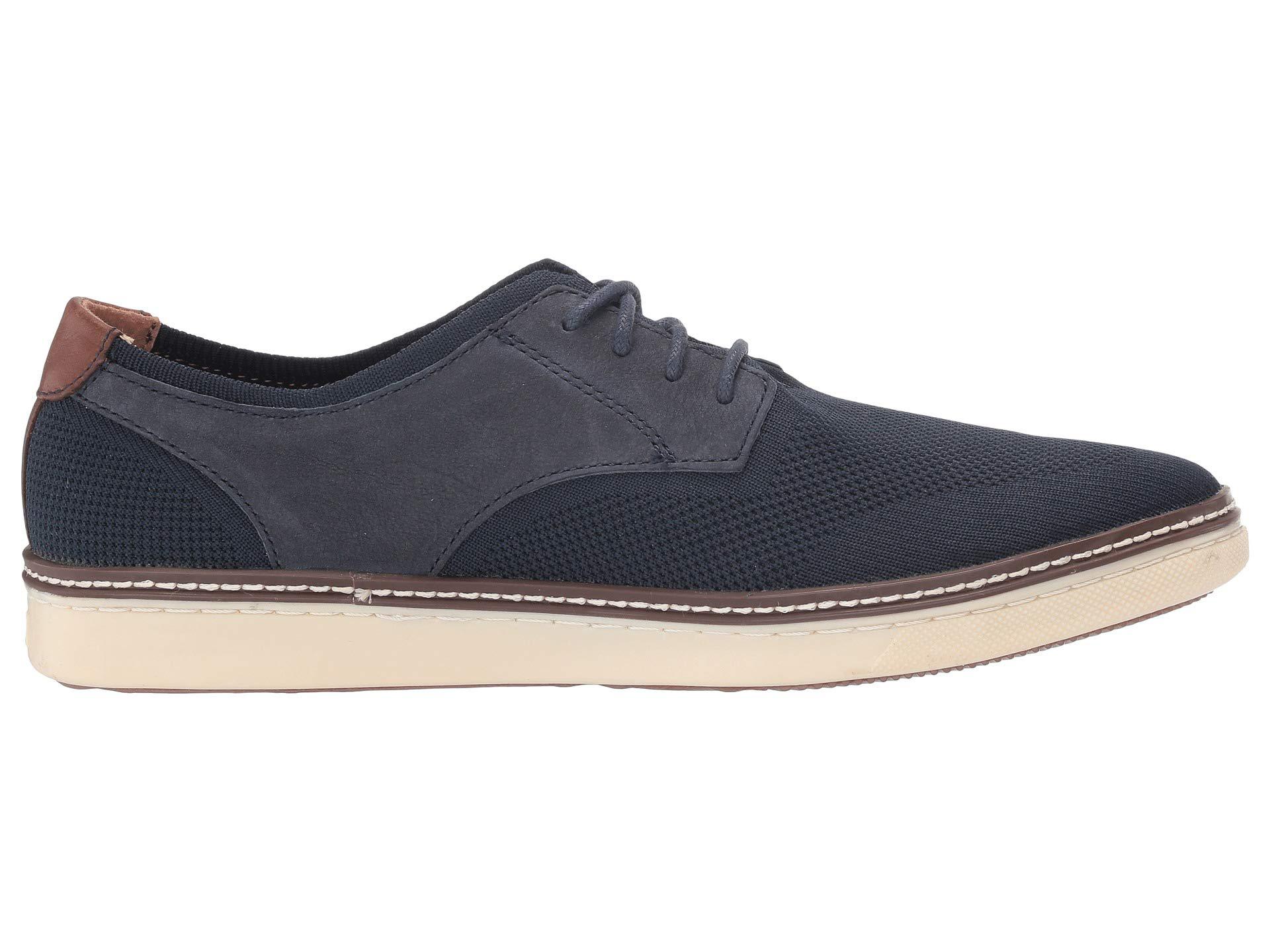 Johnston & Murphy Leather Mcguffey Plain Toe (navy Knit/nubuck) Men's ...