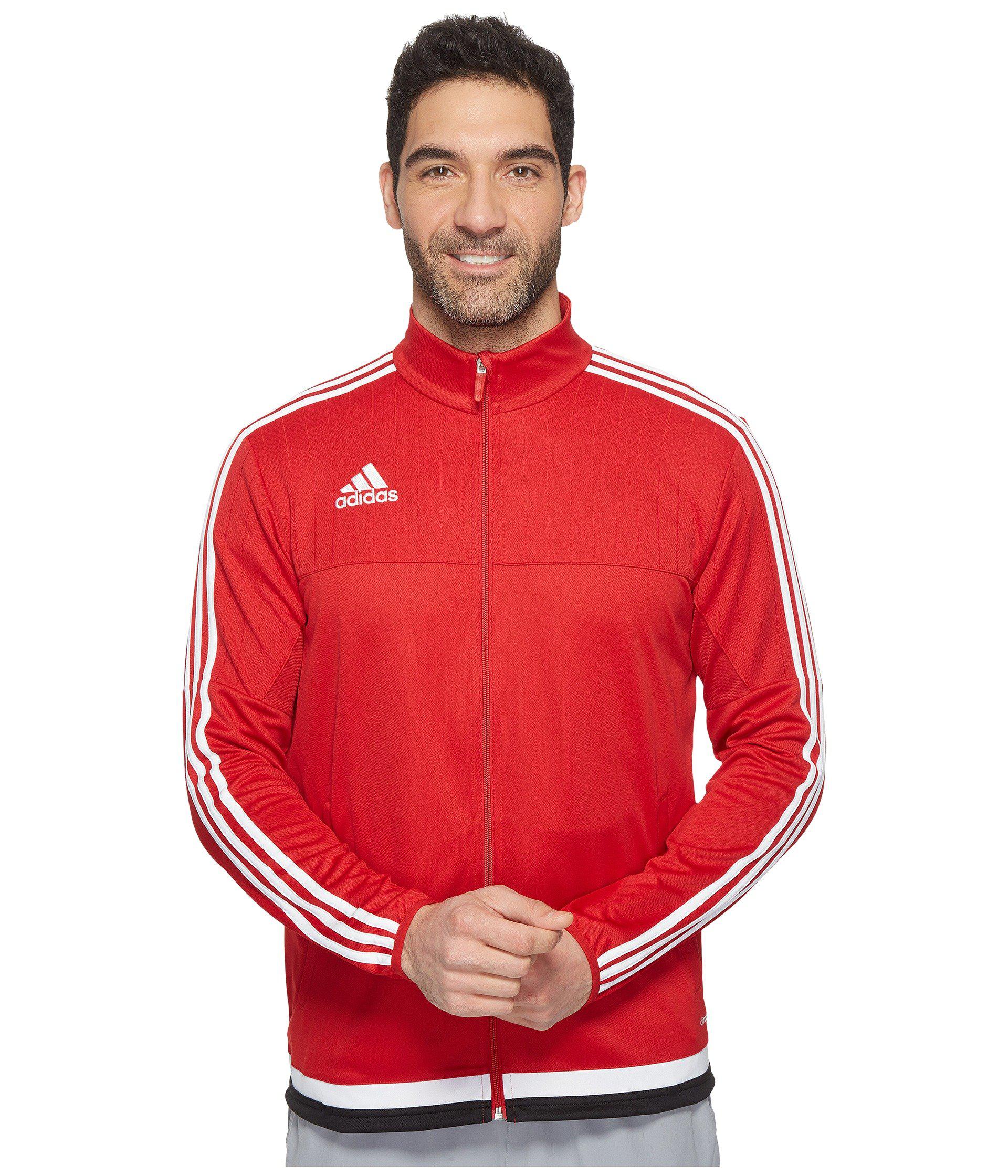 adidas Synthetic Tiro 15 Training Jacket in Red for Men - Lyst