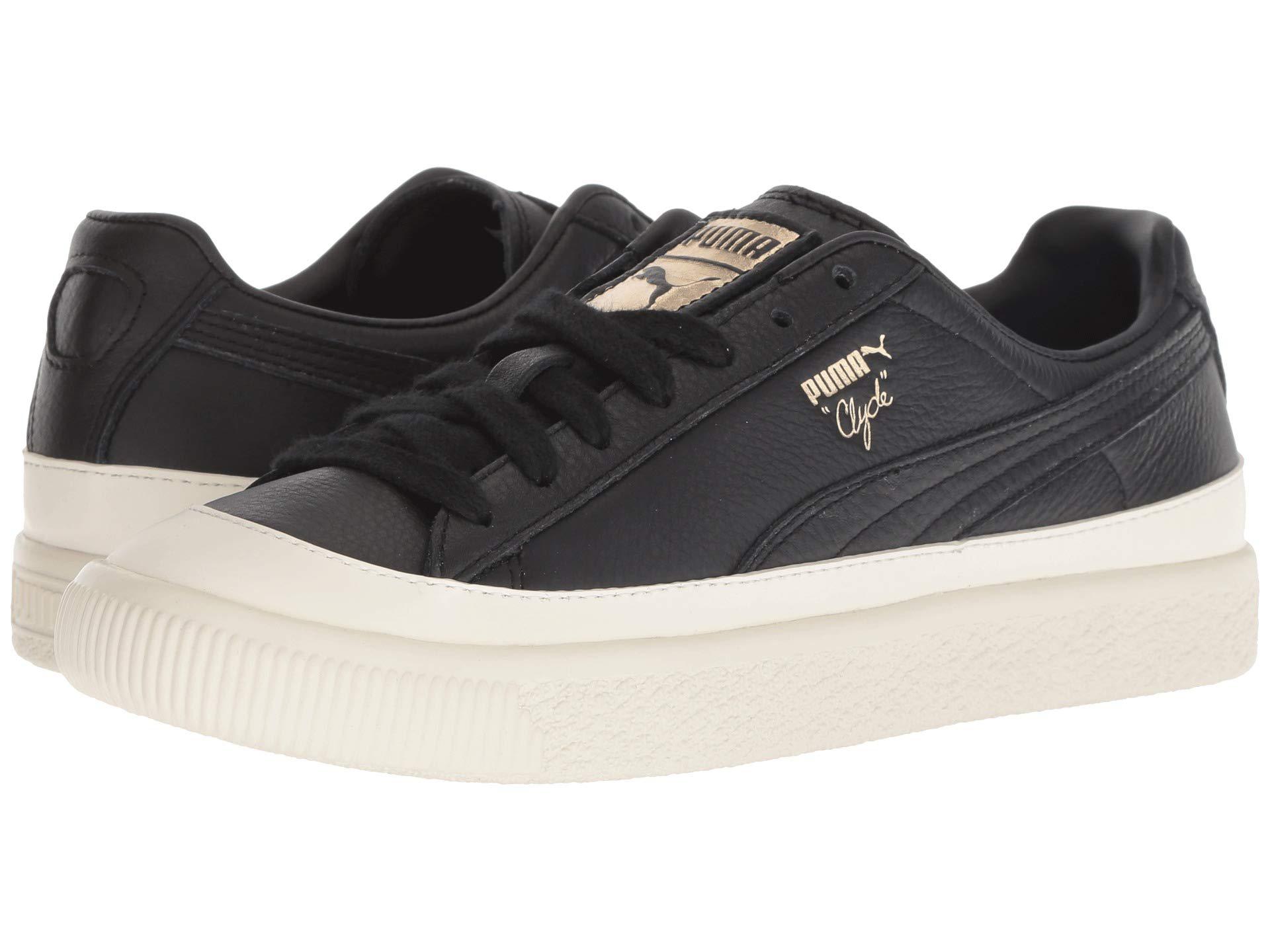 PUMA Clyde Rubber Toe Leather ( Black 