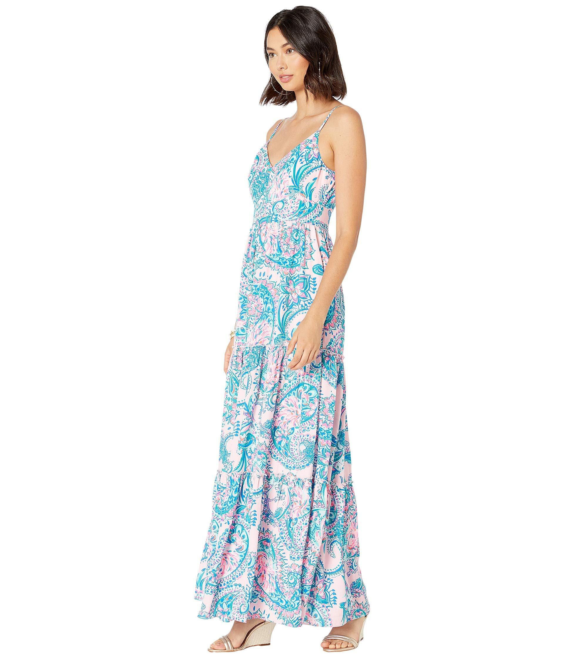 Lilly Pulitzer Cotton Melody Maxi Dress in Blue - Lyst