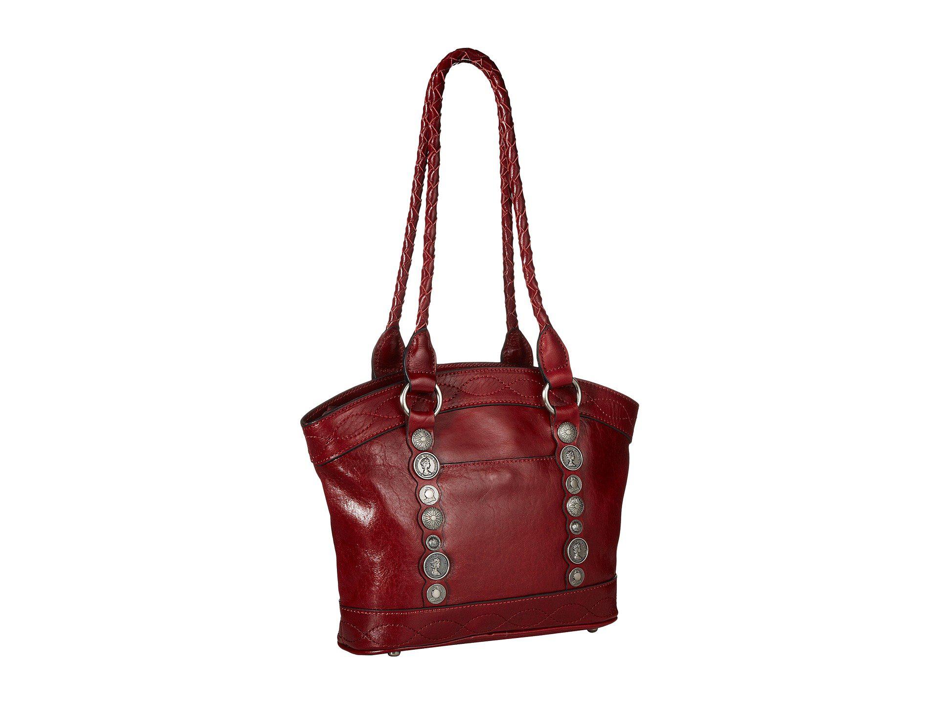 Patricia Nash Leather Zorita (oxblood) Handbags in Red - Lyst