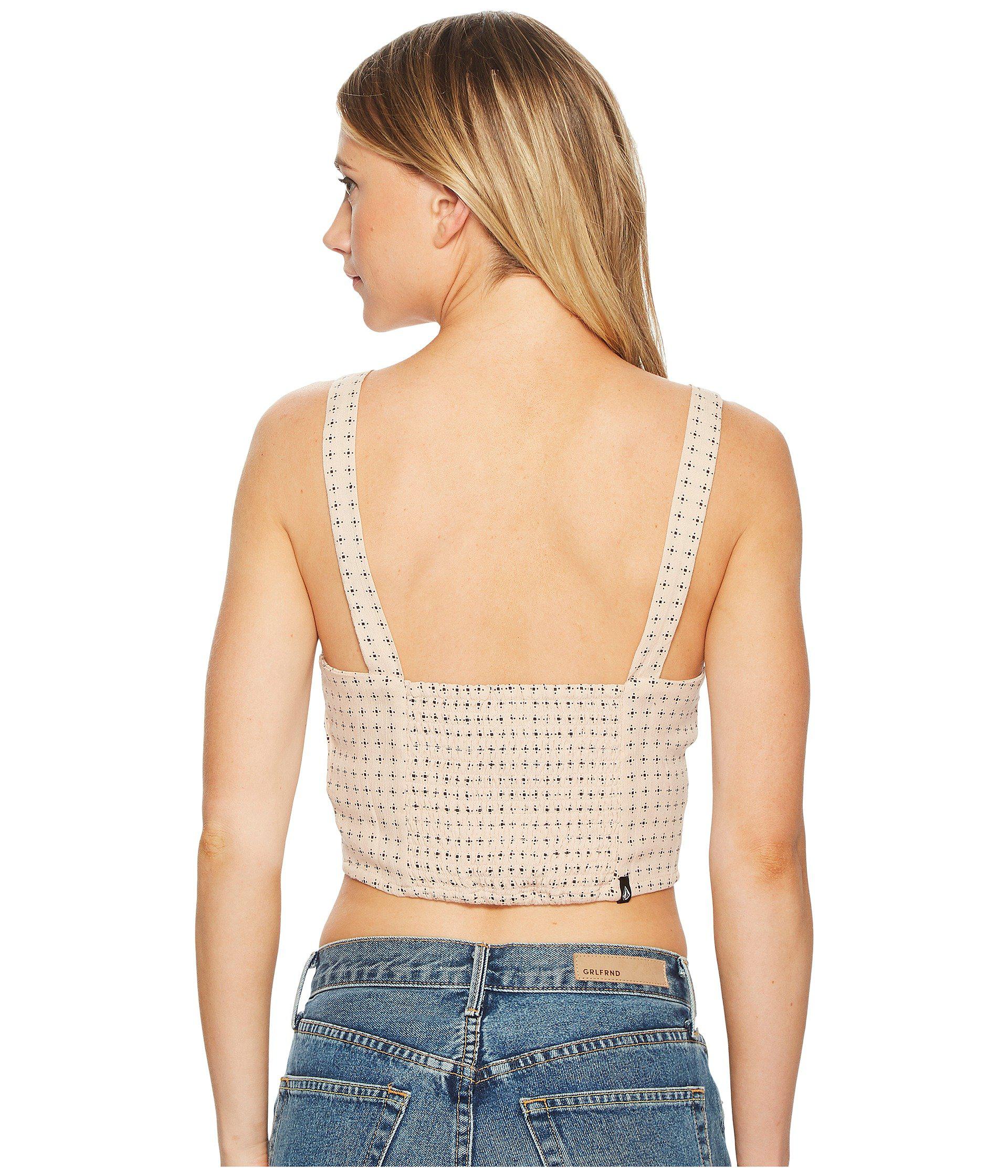 Volcom Womens Get to Steppin All Over Bustier Top
