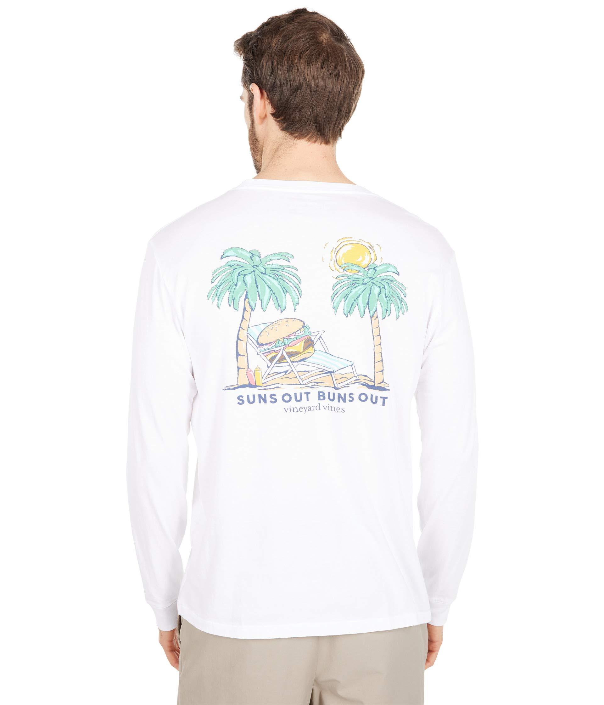 Vineyard Vines Long Sleeve Suns Out Buns Out Pocket T-shirt in Blue for Men
