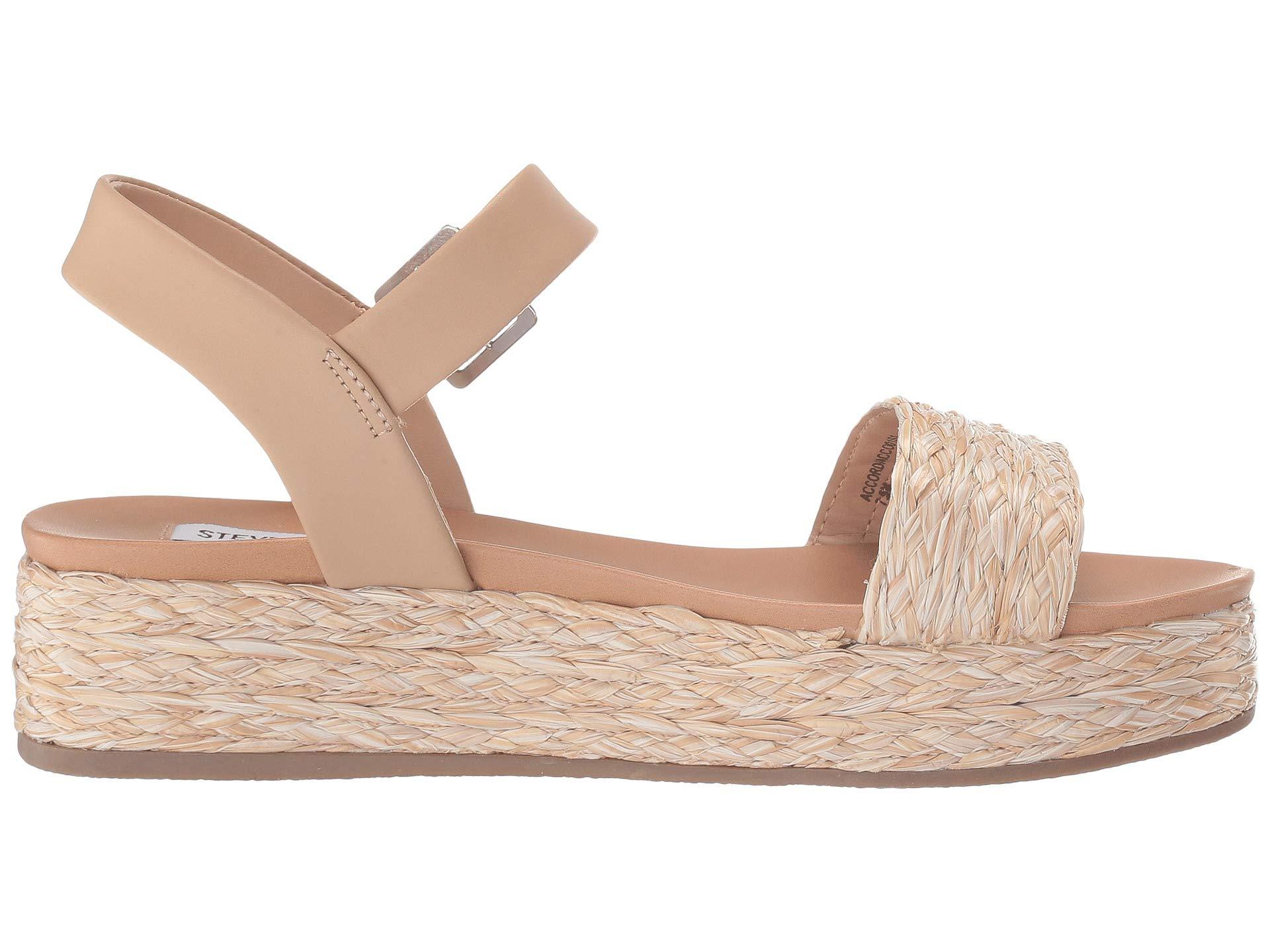 Steve Madden Accord Platform Sandals (natural Raffia) Women's Shoes in ...