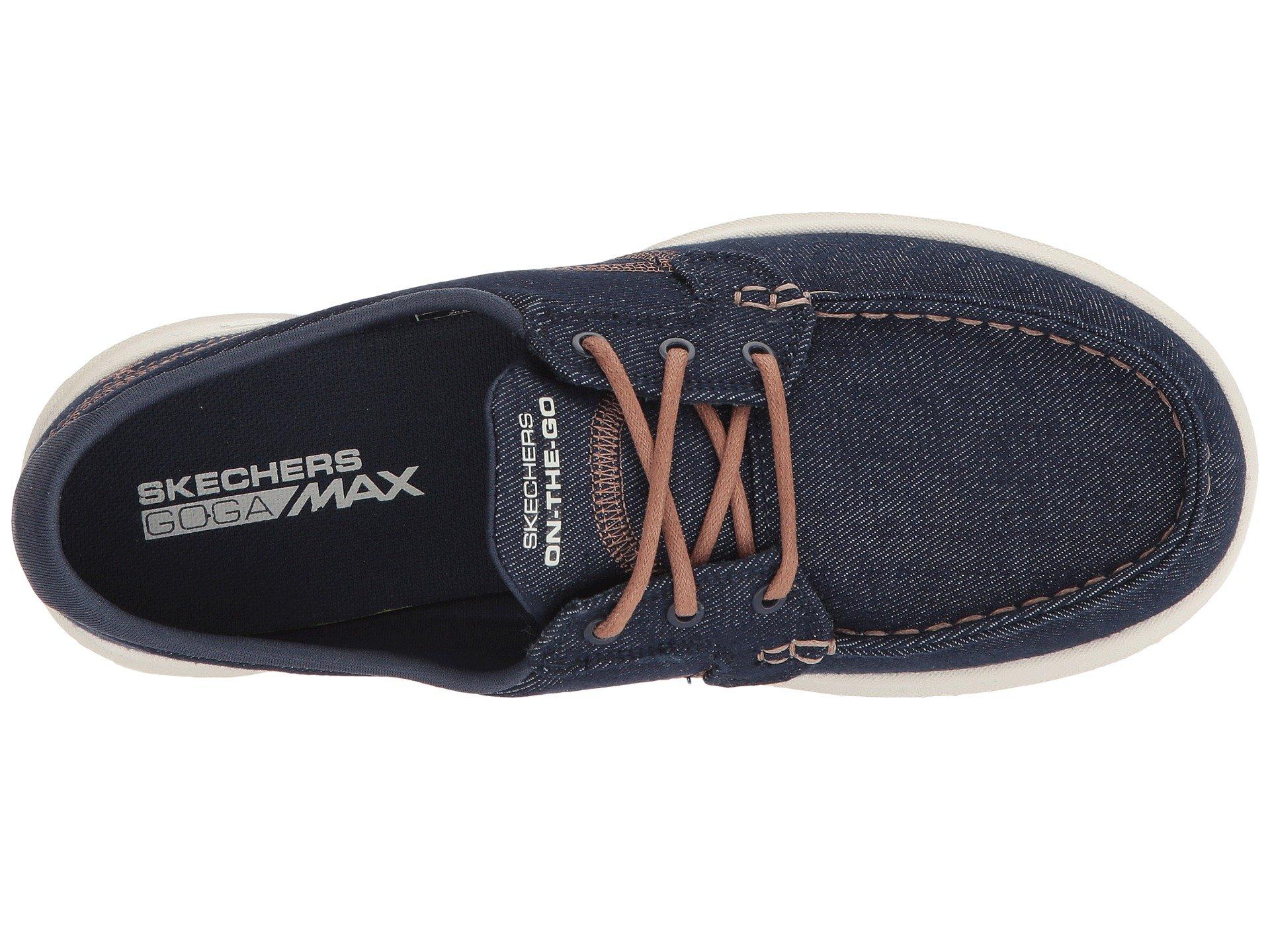 denim skechers go walk