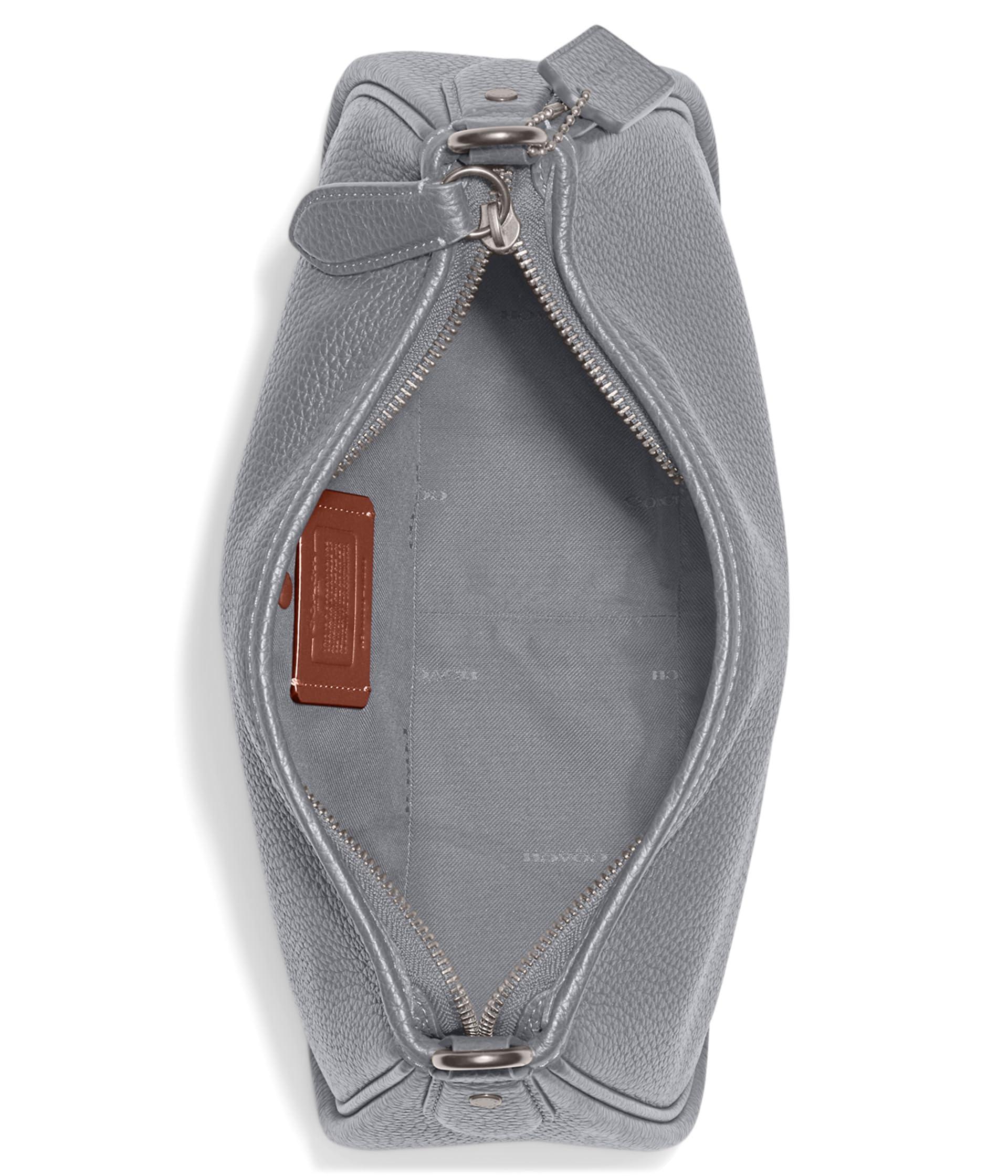 COACH Soft Pebble Leather Cary Crossbody in Gray Lyst
