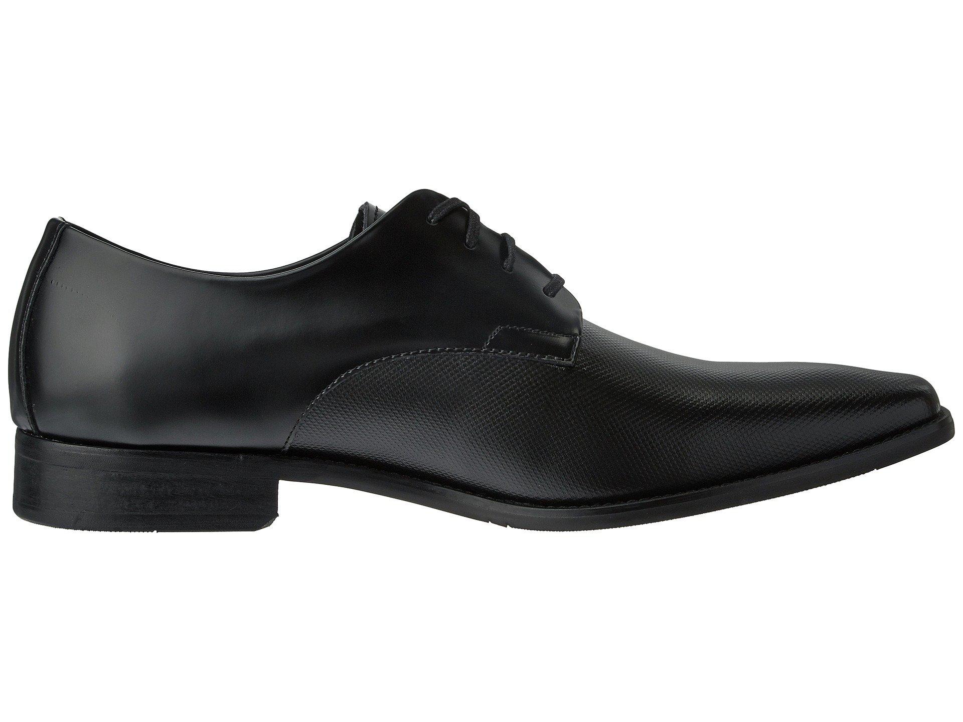 calvin klein ramses tan textured oxfords