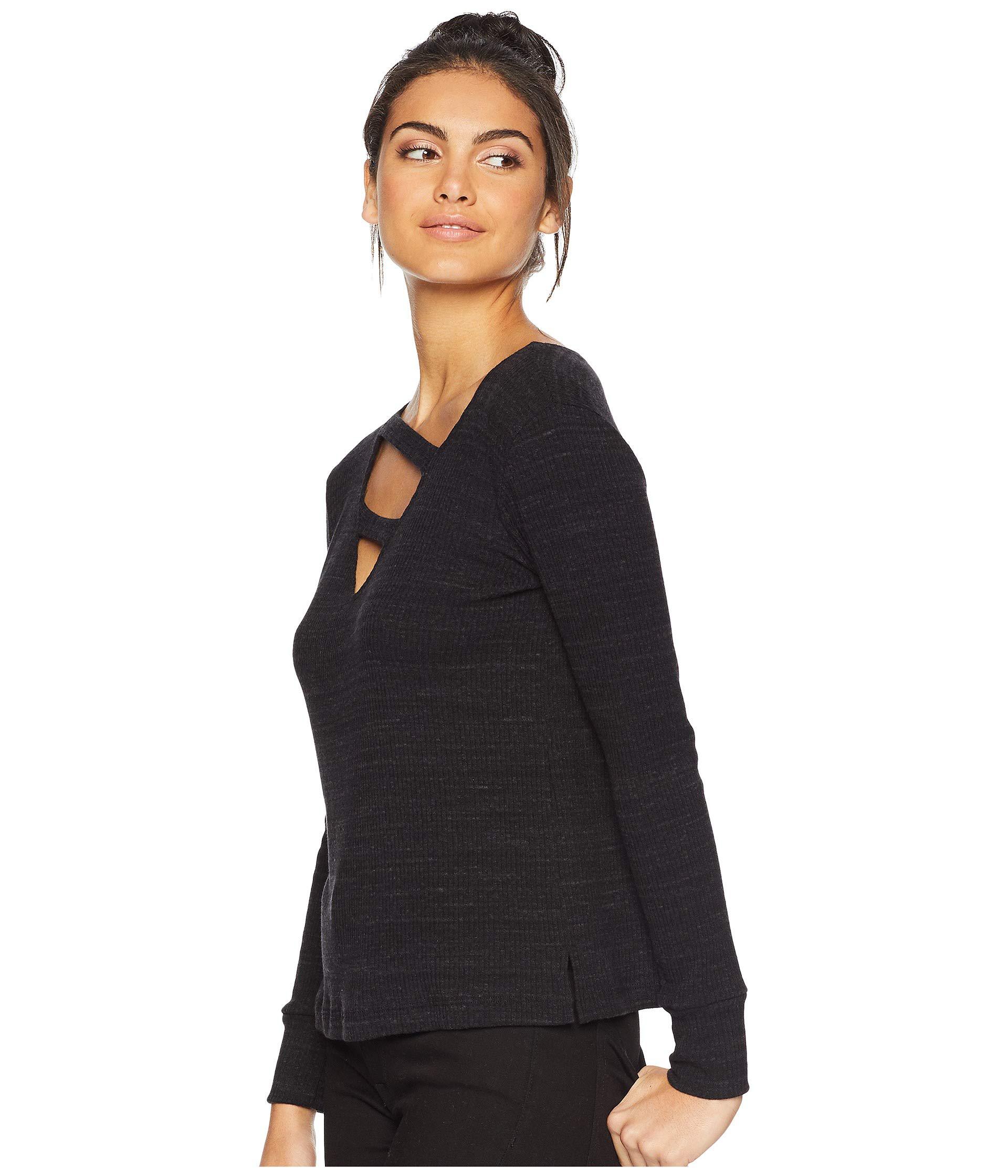LNA Womens Kindred Ribbed Knit Sweater