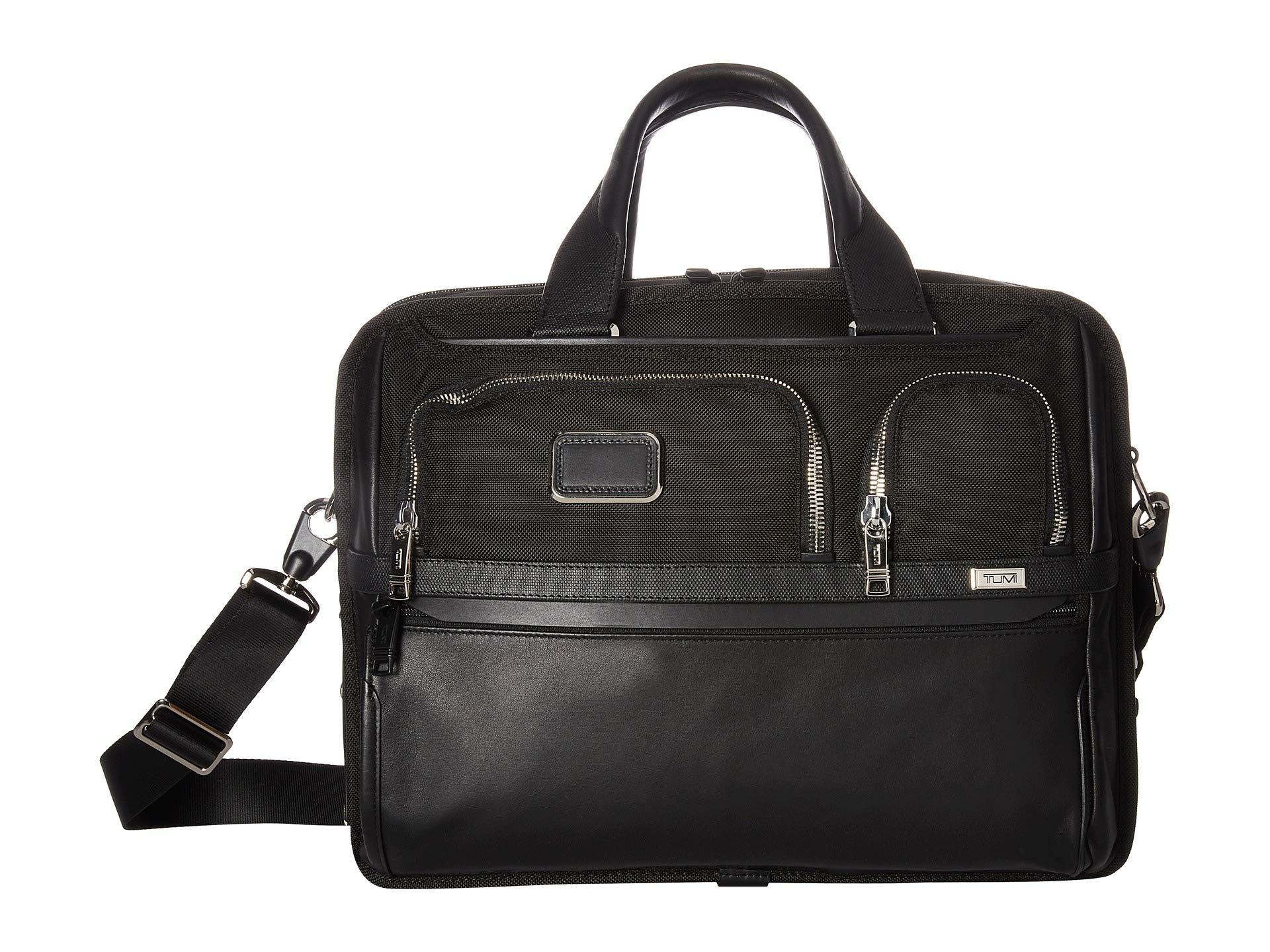 Tumi Synthetic Alpha 3 Expandable Organizer Laptop Brief in Black Lyst