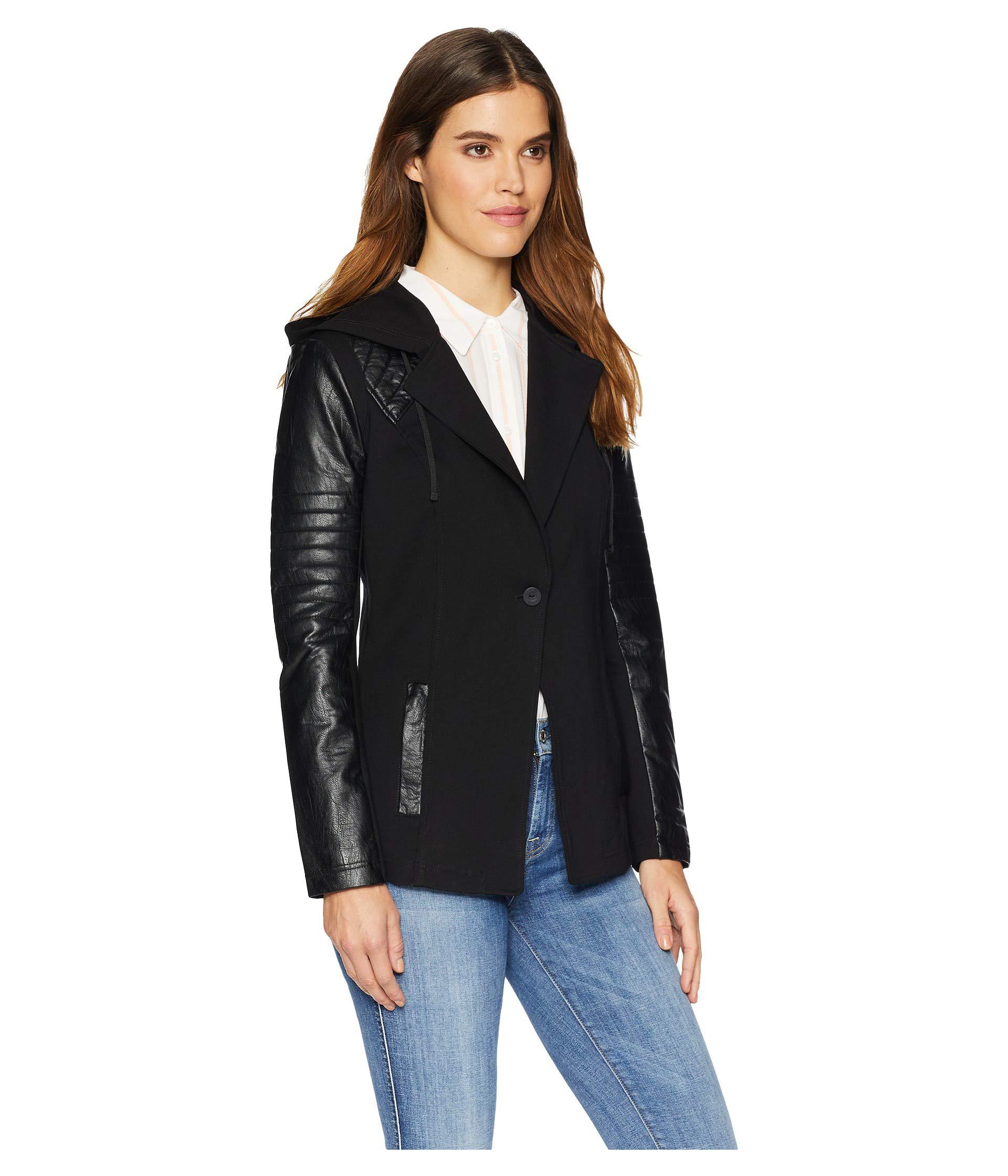 Lyst - BLANC NOIR Hooded Blazer Jacket (black) Women's Jacket in Black
