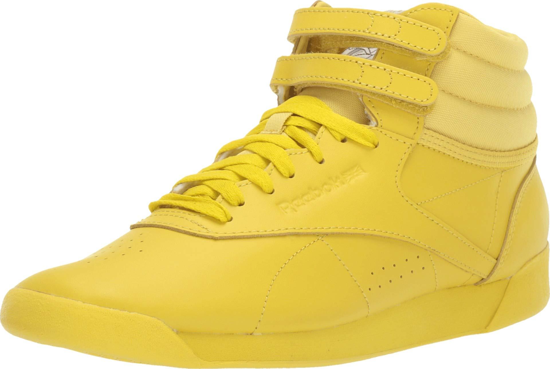 Citron overraskelse Hates Reebok Leather Freestyle Hi in Yellow - Lyst