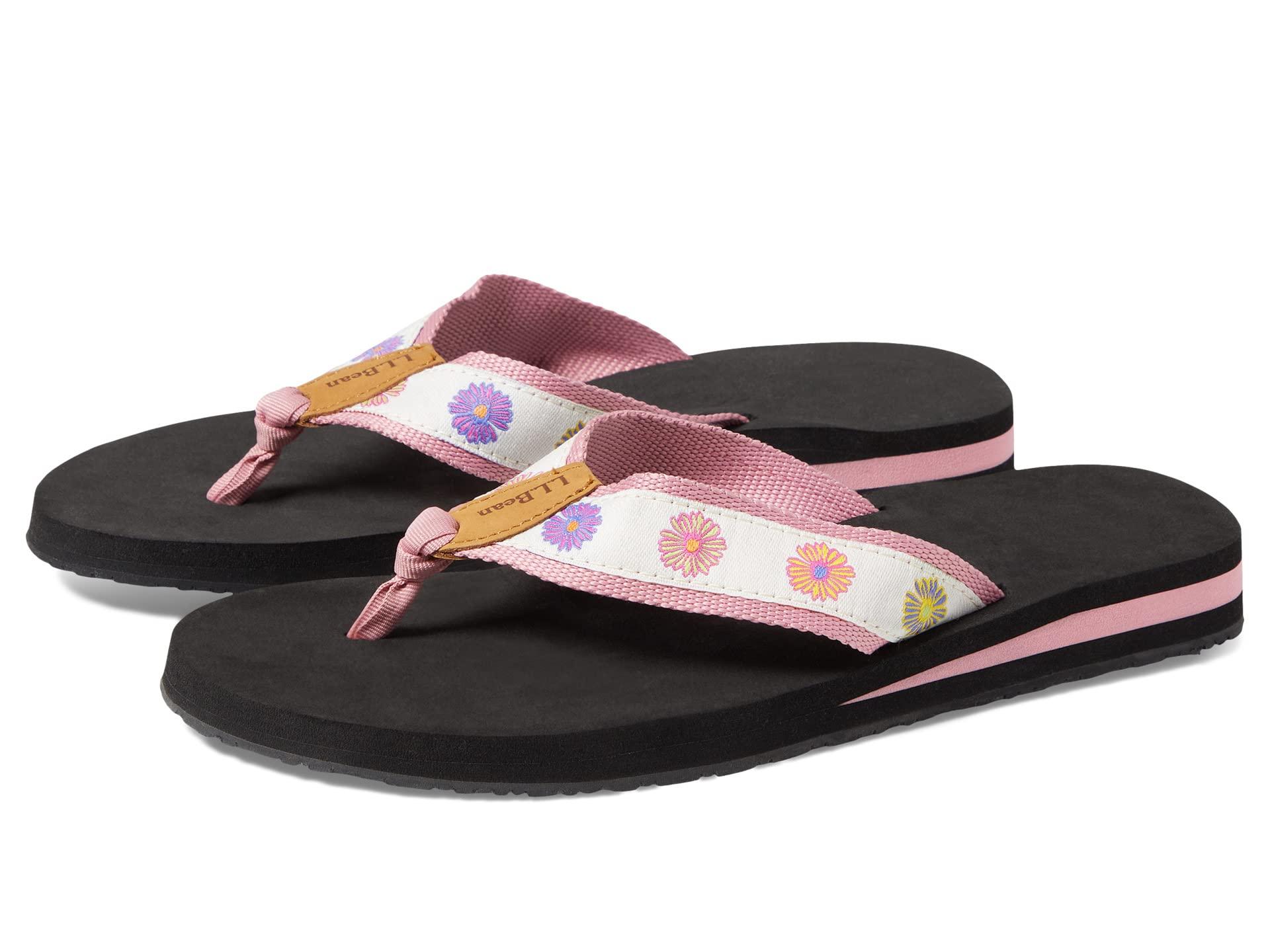 L.L. Bean Classic Maine Isle Flip Flop 3 Motif in Black Lyst