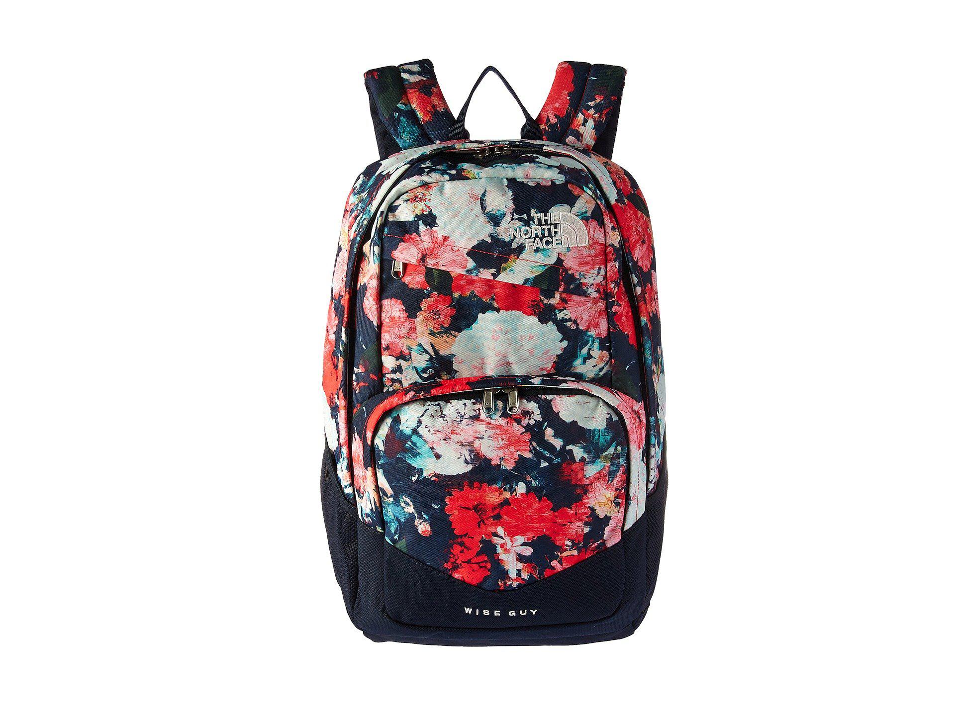 floral north face backpack