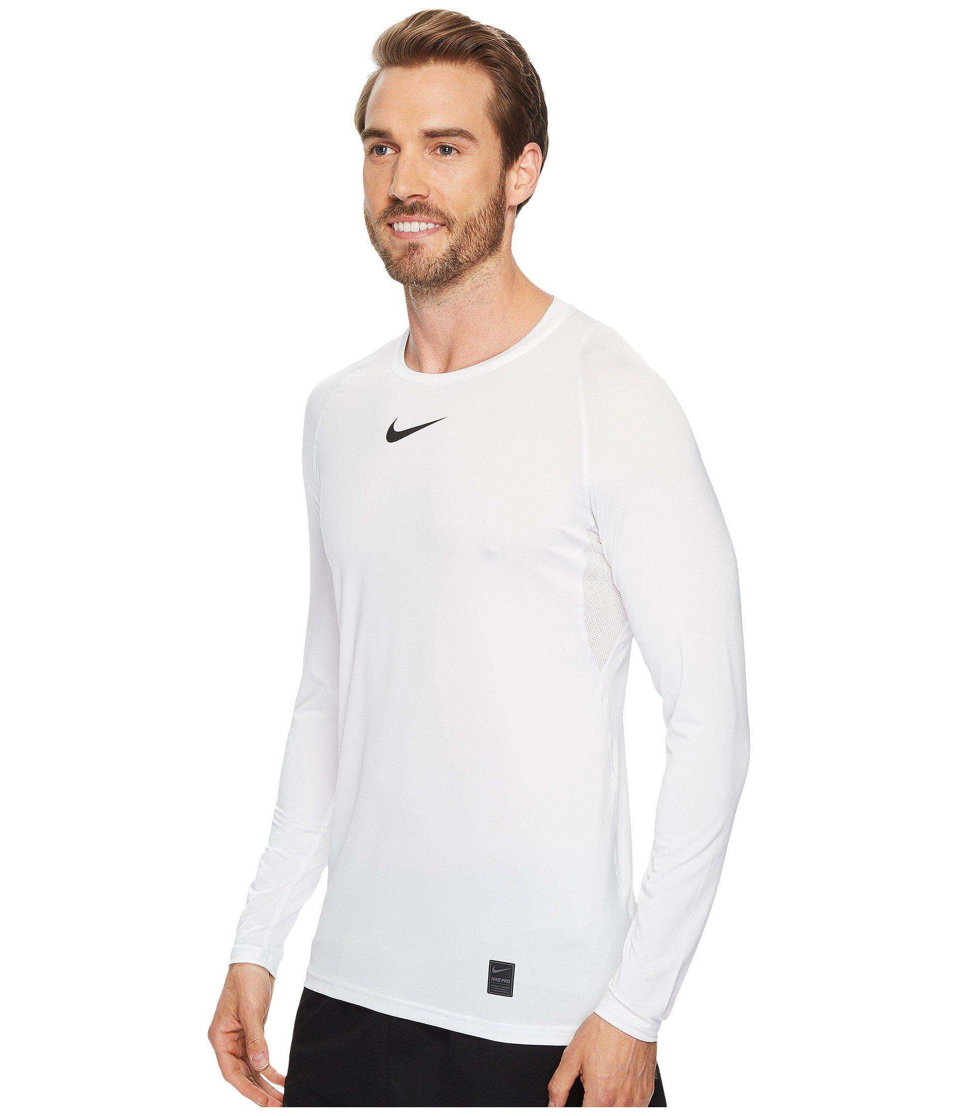 nike pro long sleeve fitted top