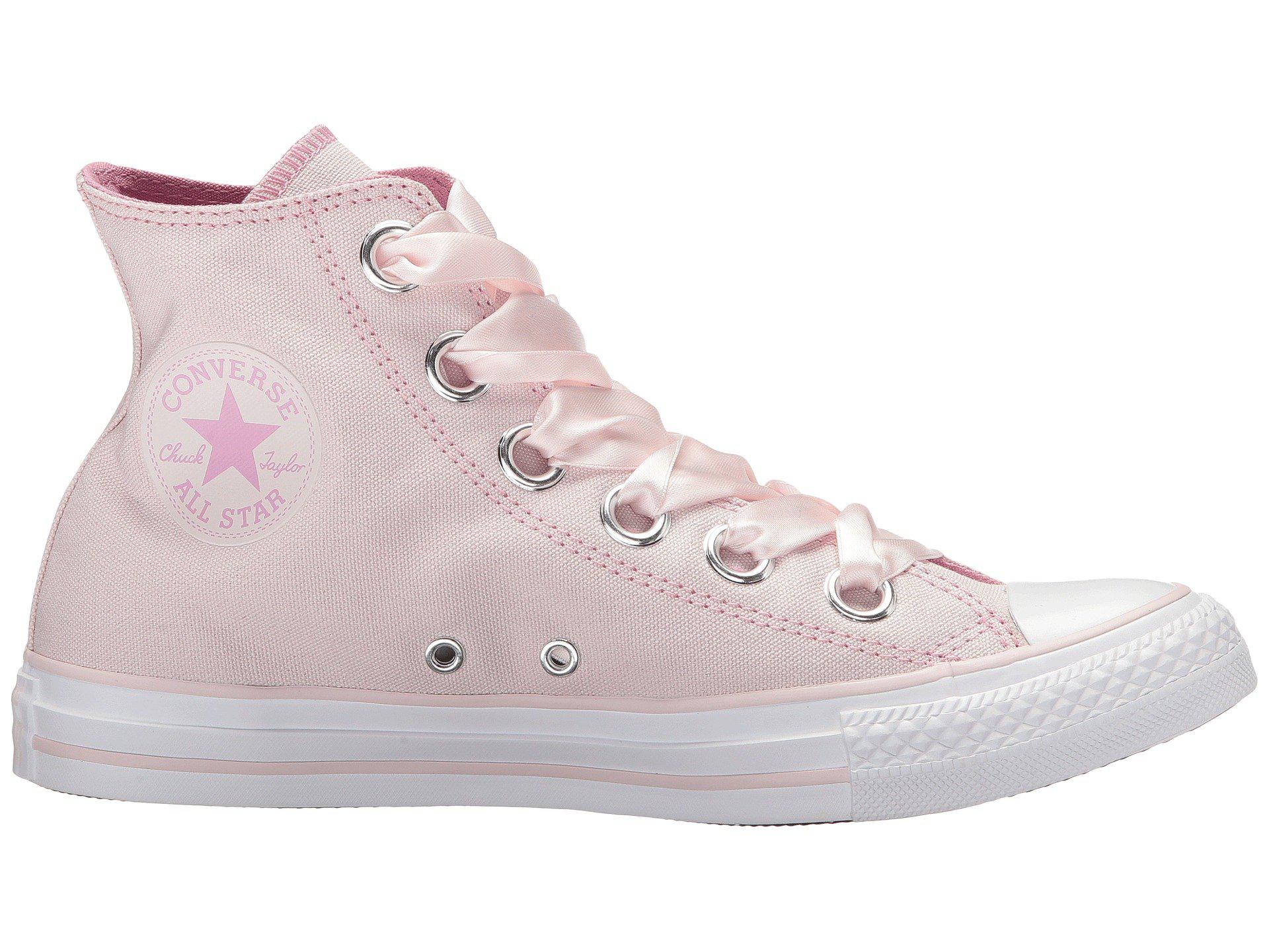 Converse Chuck Taylor® All Star Pastel Canvas Big Eyelet Hi in Pink | Lyst