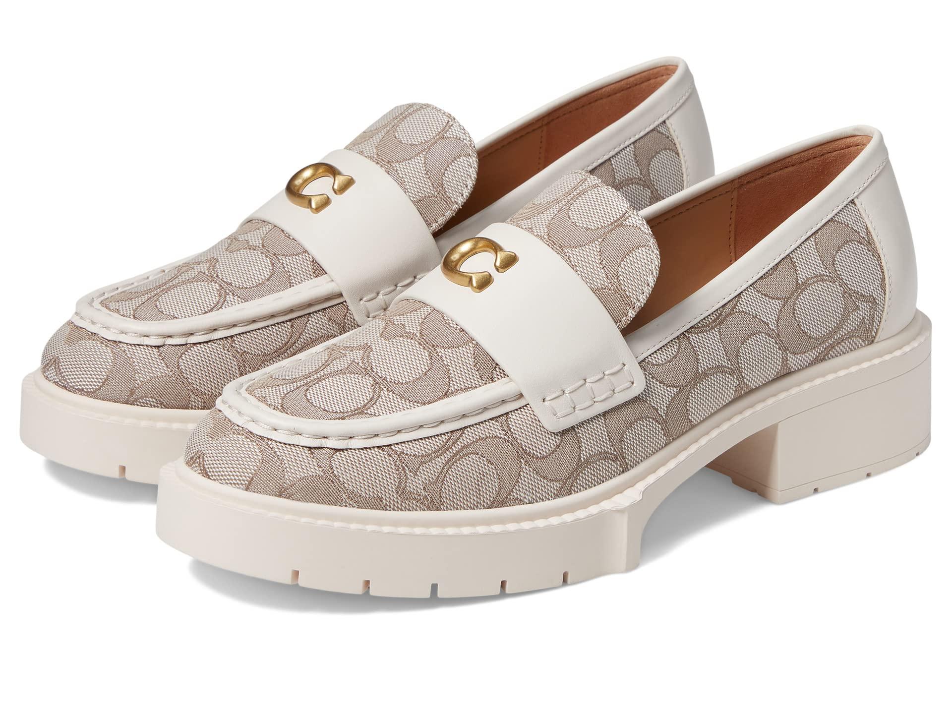 COACH Leah Jacquard Loafer in Metallic Lyst