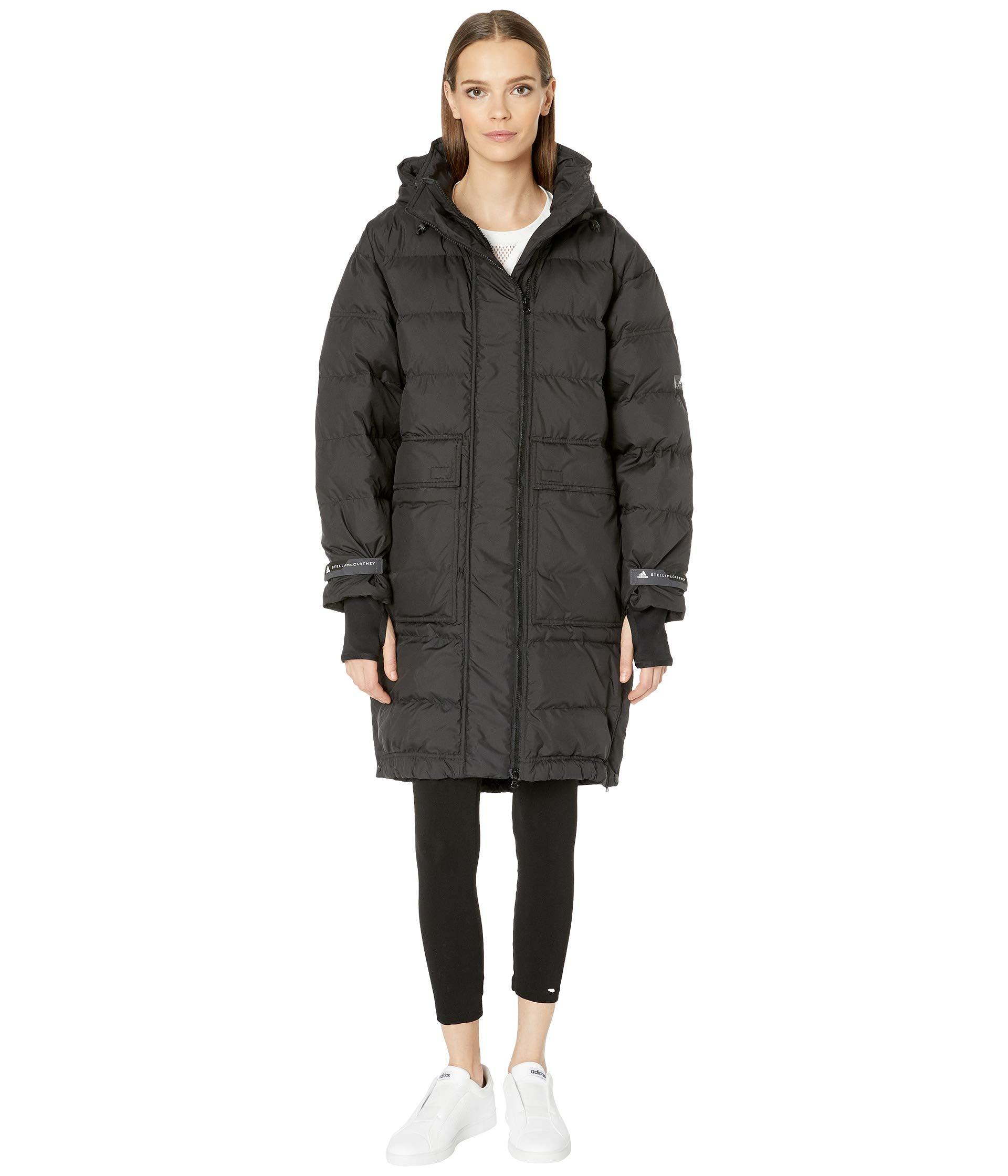 adidas By Stella McCartney Synthetic Long Padded Jacket Ea2561 in Black ...