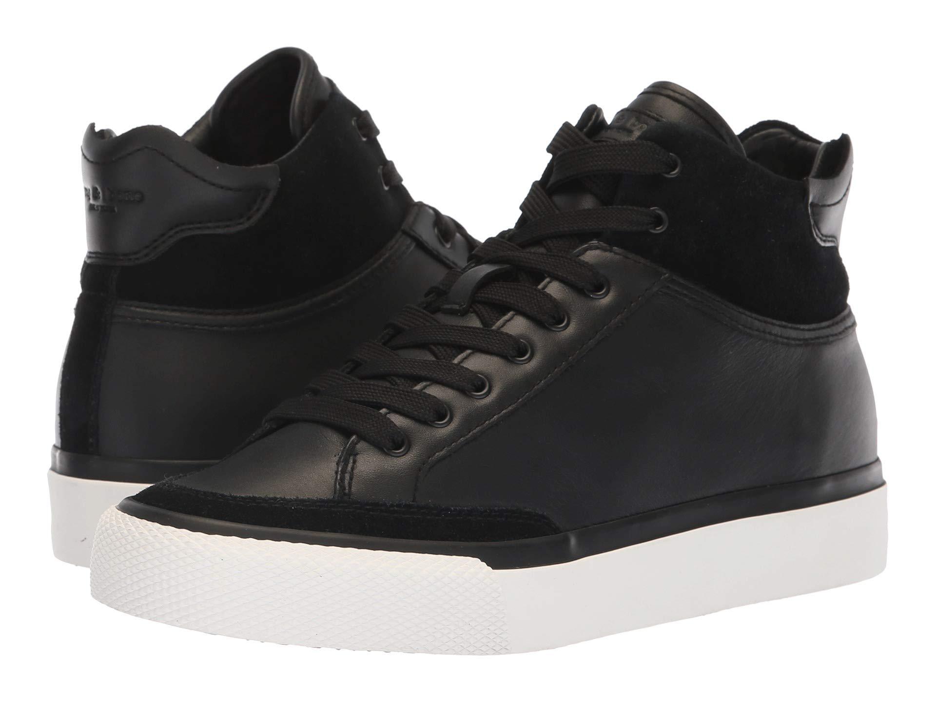 Rag & Bone Leather Rb Army High Sneaker in Black Leather (Black) - Save ...