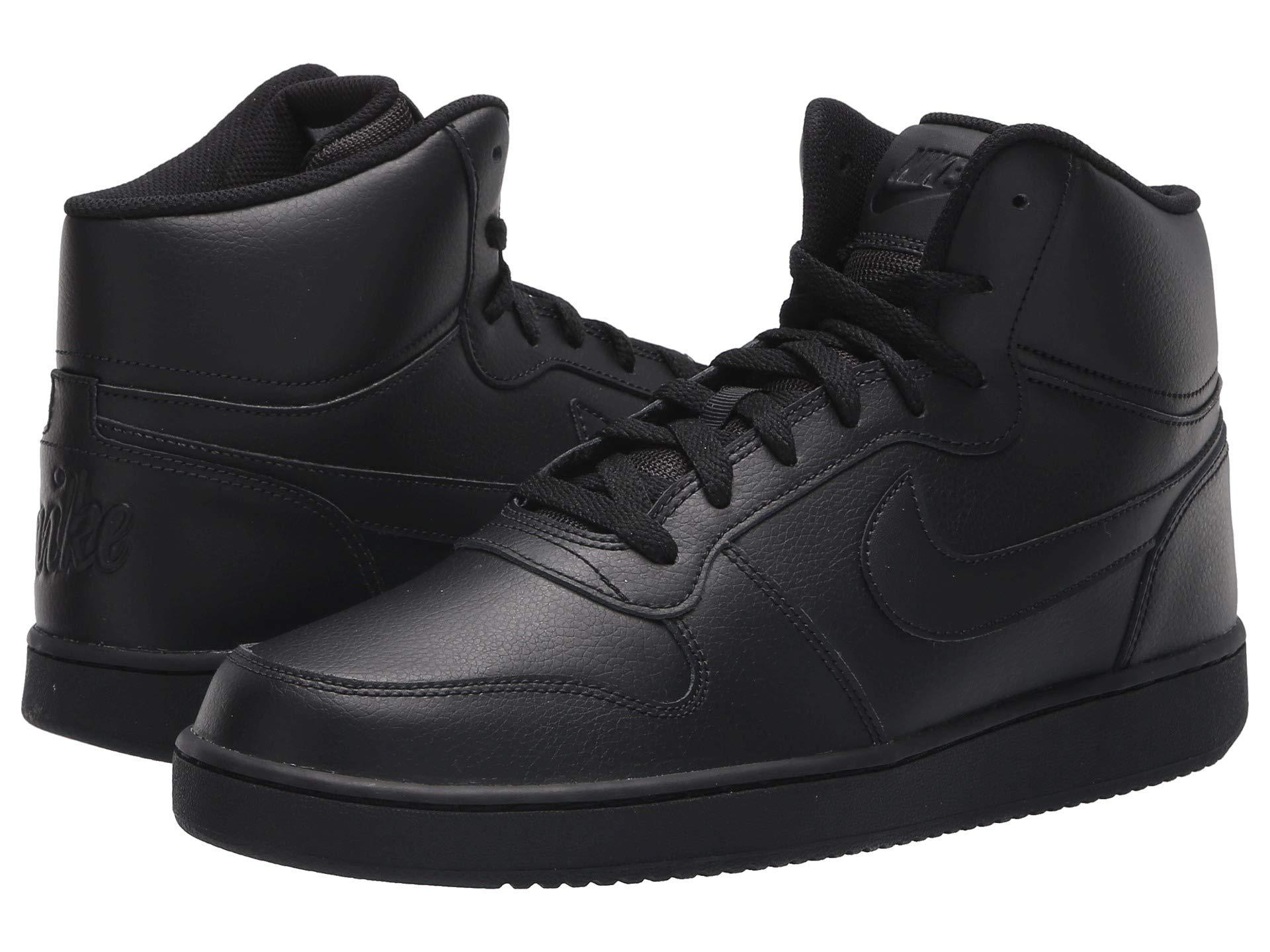 Nike Ebernon Mid Basketball Shoes in Black/Black (Black) for Men | Lyst