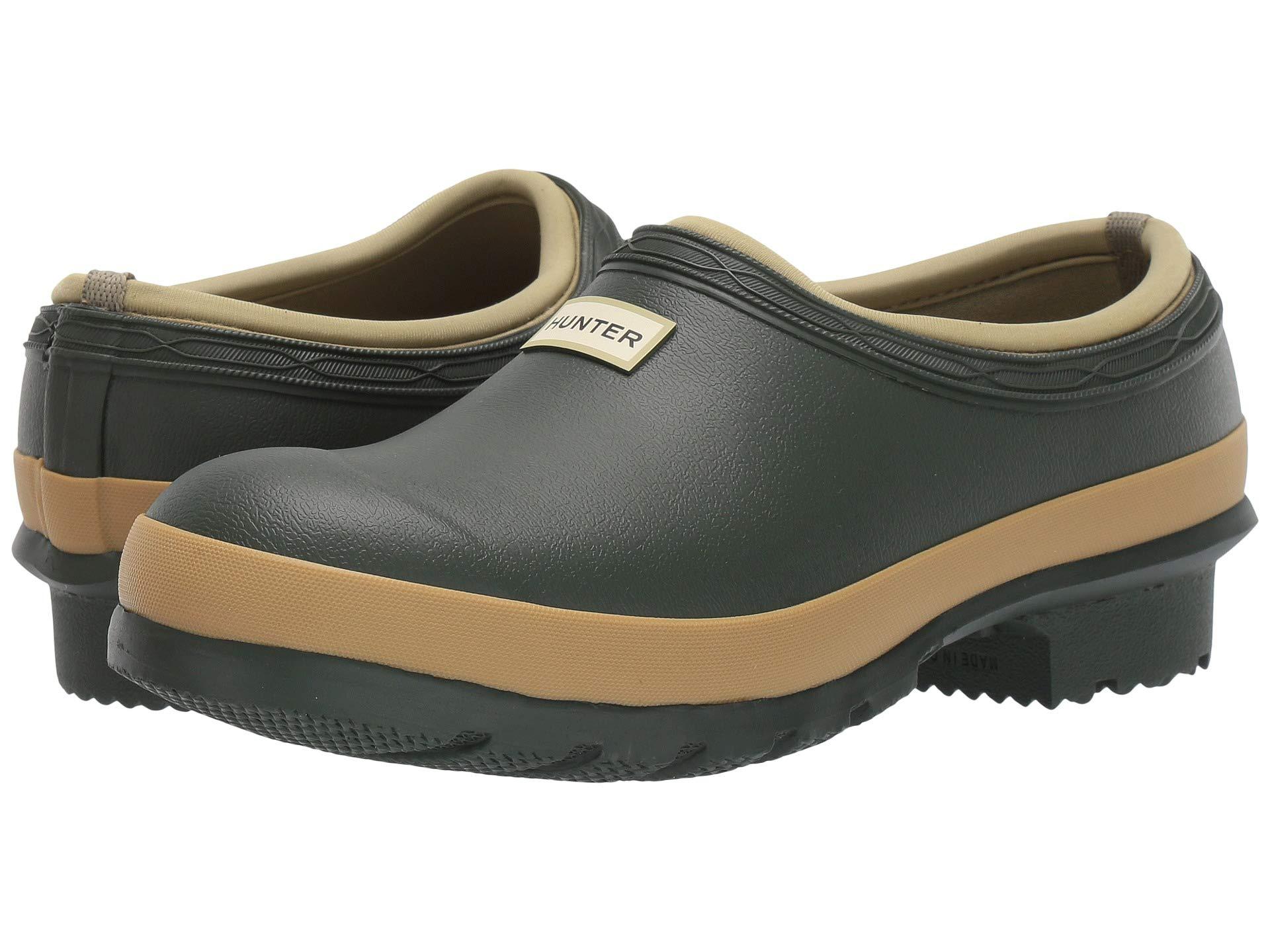 HUNTER Rubber Garden Clog in Green Lyst