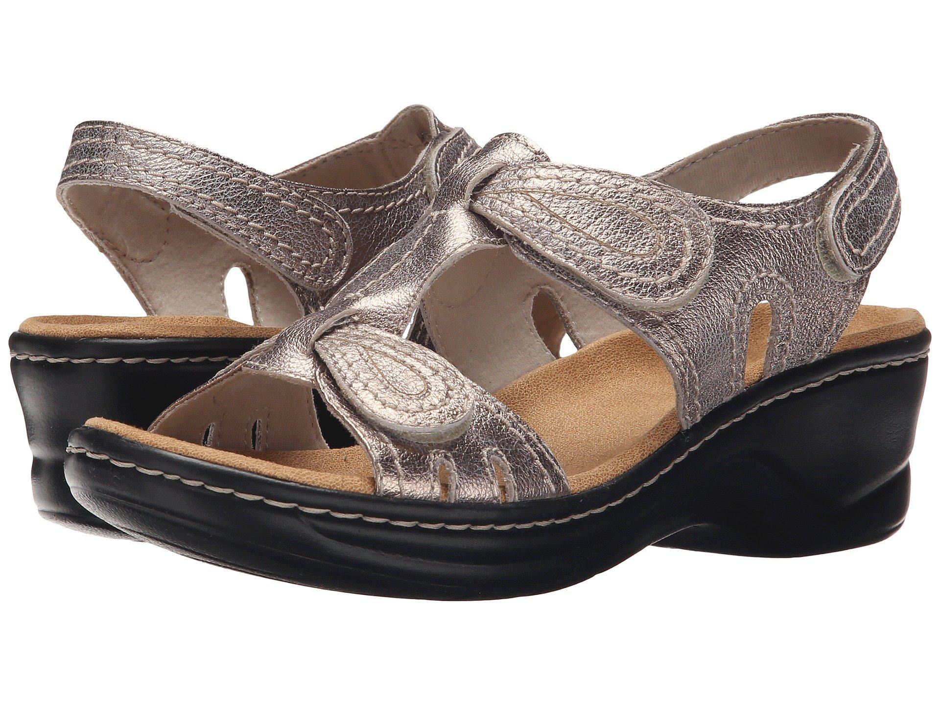 Clarks Womens Lexi Walnut Platform & Wedge Sandals
