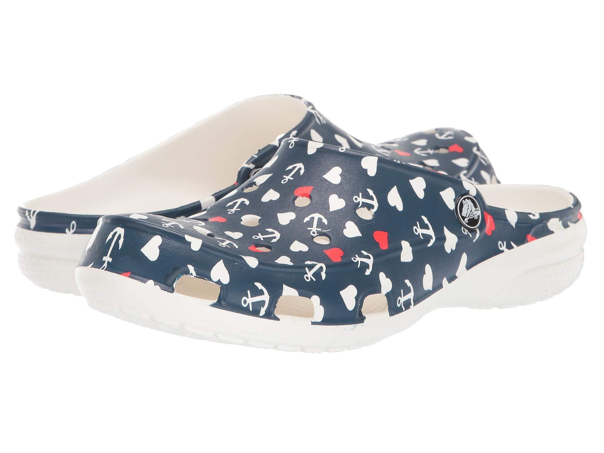 Crocs™ Freesail Anchor Print Clog in Blue | Lyst