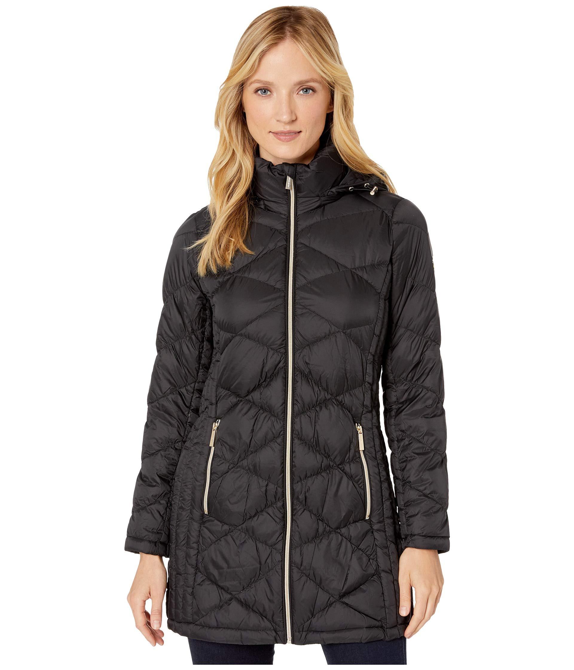 MICHAEL Michael Kors Synthetic Packable Puffer Jacket With Diamond ...