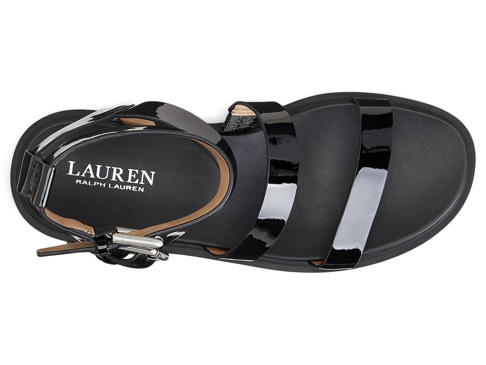 Lauren ralph lauren women's discount kayleen ankle-strap flat sandals