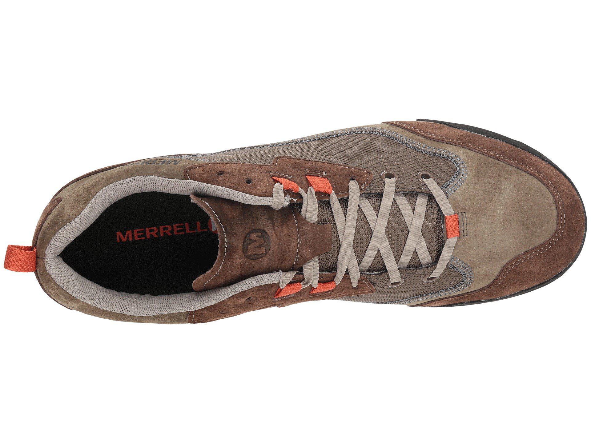 merrell men's burnt rock travel suede hiking shoe