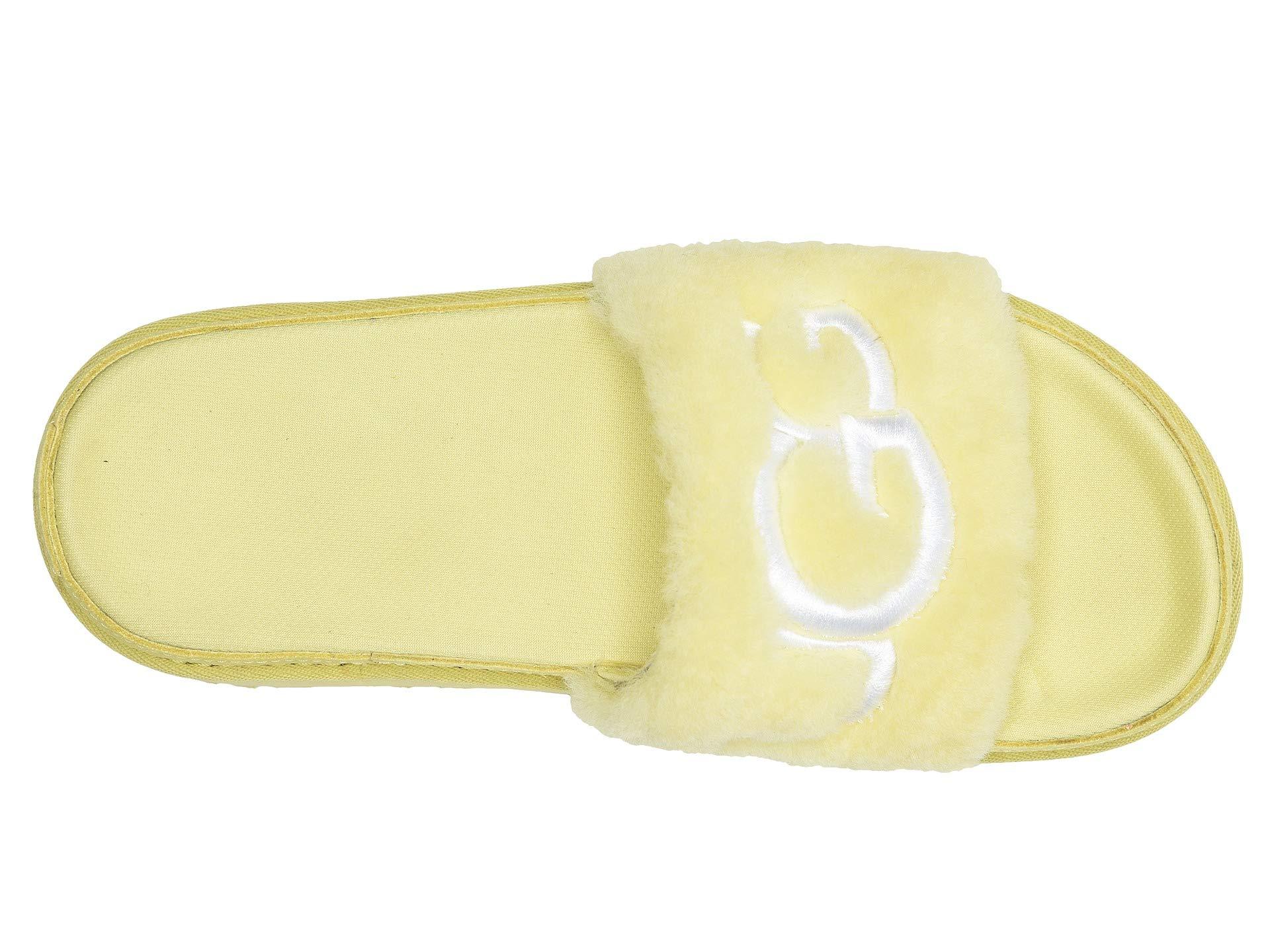 UGG Laton Fur Slide in Lime/Lime (Yellow) - Save 41% | Lyst