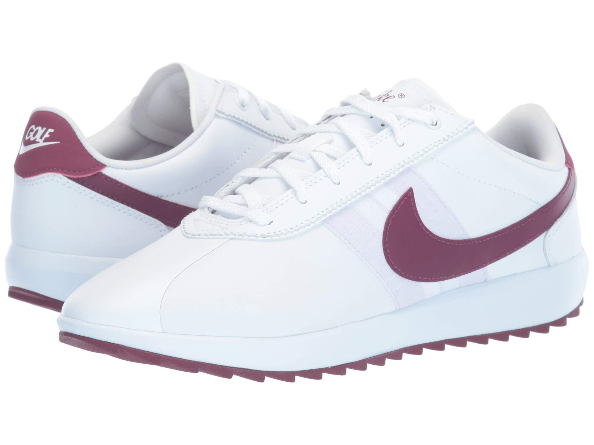 Nike Cortez G Golf Shoe in White/Black Metallic Gold (White) Lyst