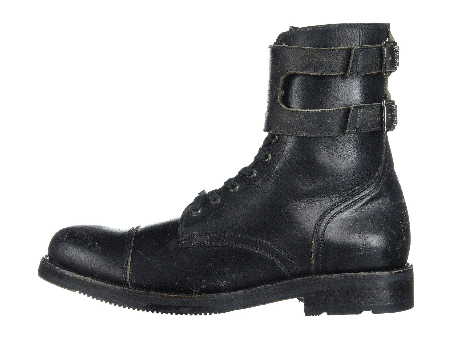 Frye Officer Cuff Boot in Black for Men - Lyst